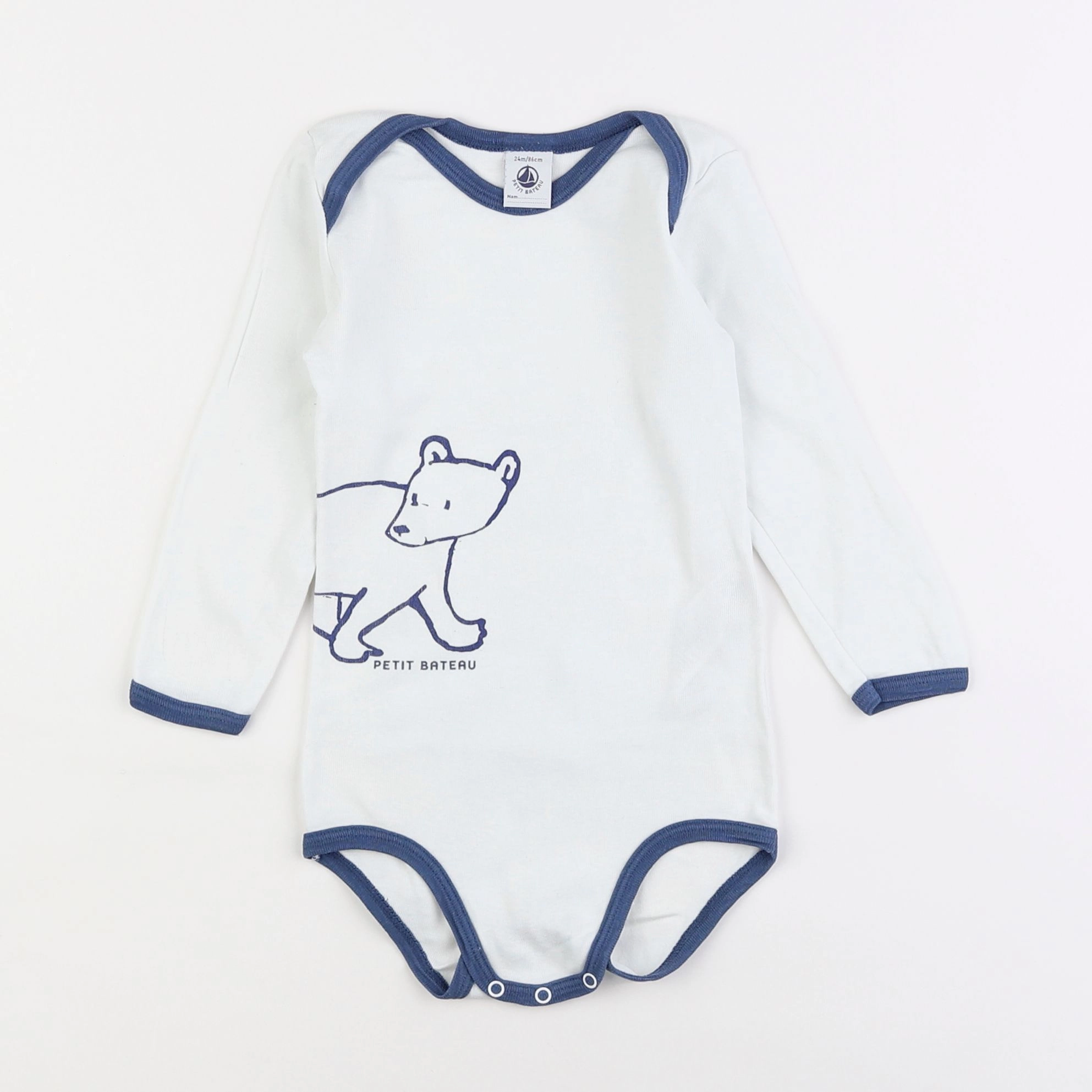 Petit Bateau - body blanc - 2 ans