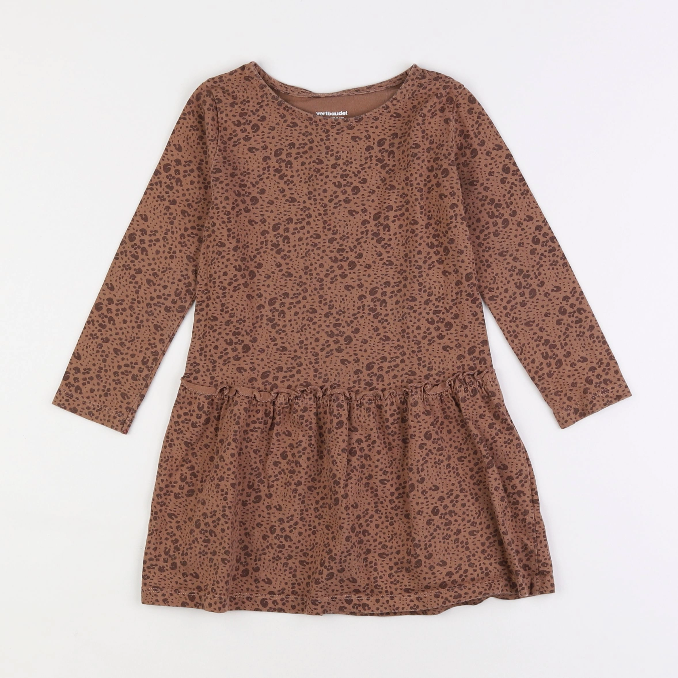 Vertbaudet - robe marron - 4 ans