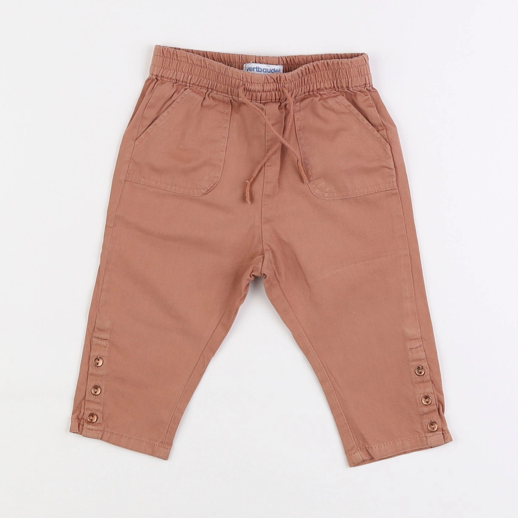 Vertbaudet - pantalon marron - 12 mois