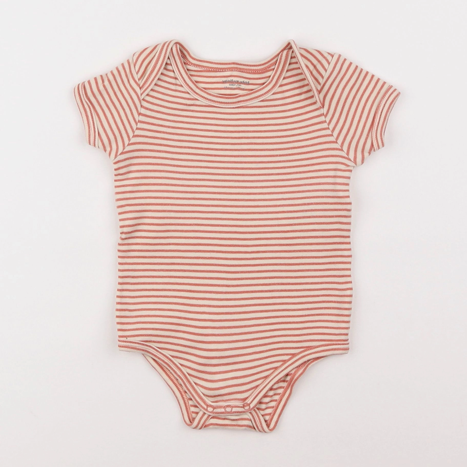 Vertbaudet - body beige, orange - 18 mois