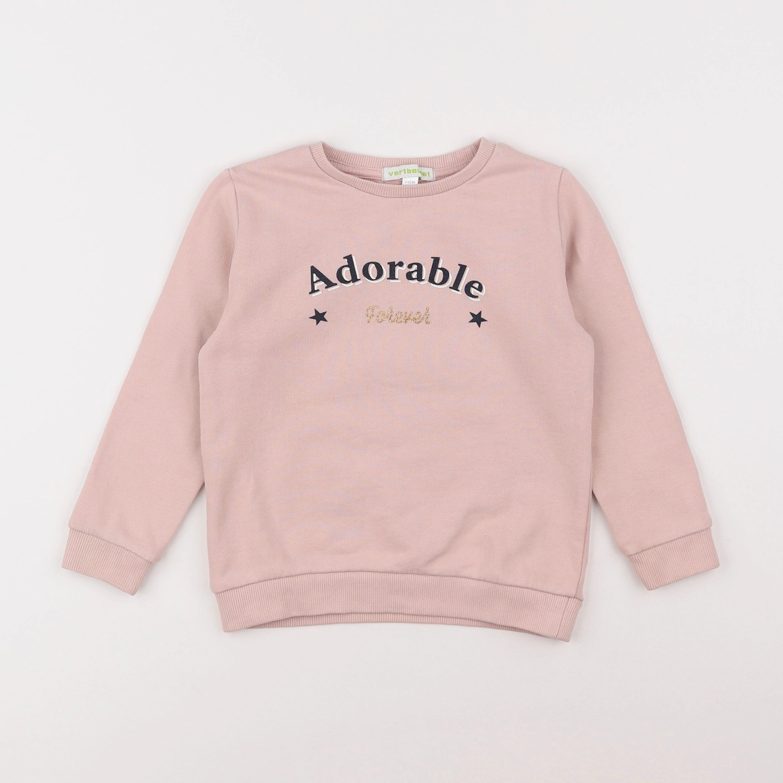 Vertbaudet - sweat rose - 5 ans