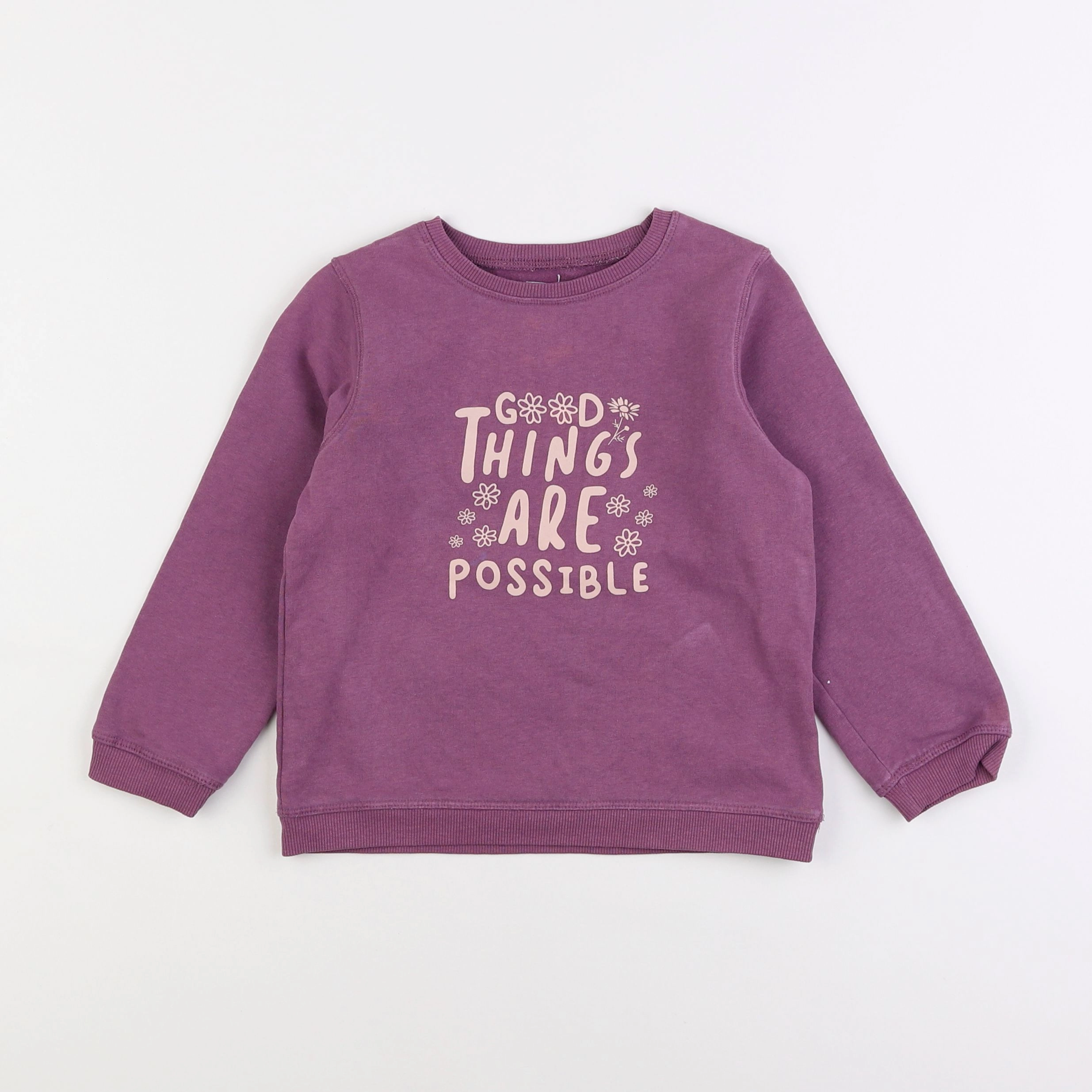 Vertbaudet - sweat violet - 5 ans