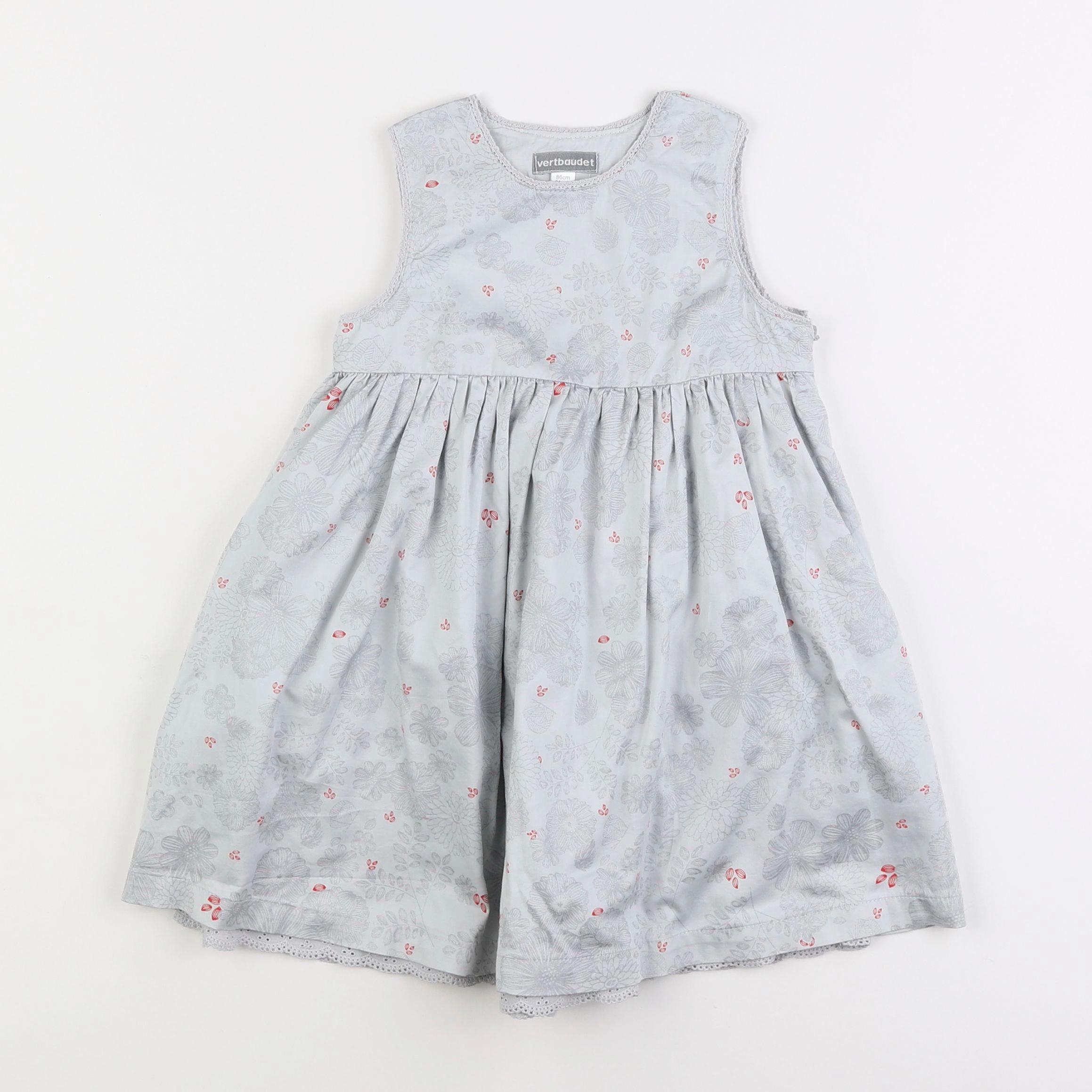 Vertbaudet - robe gris - 2 ans