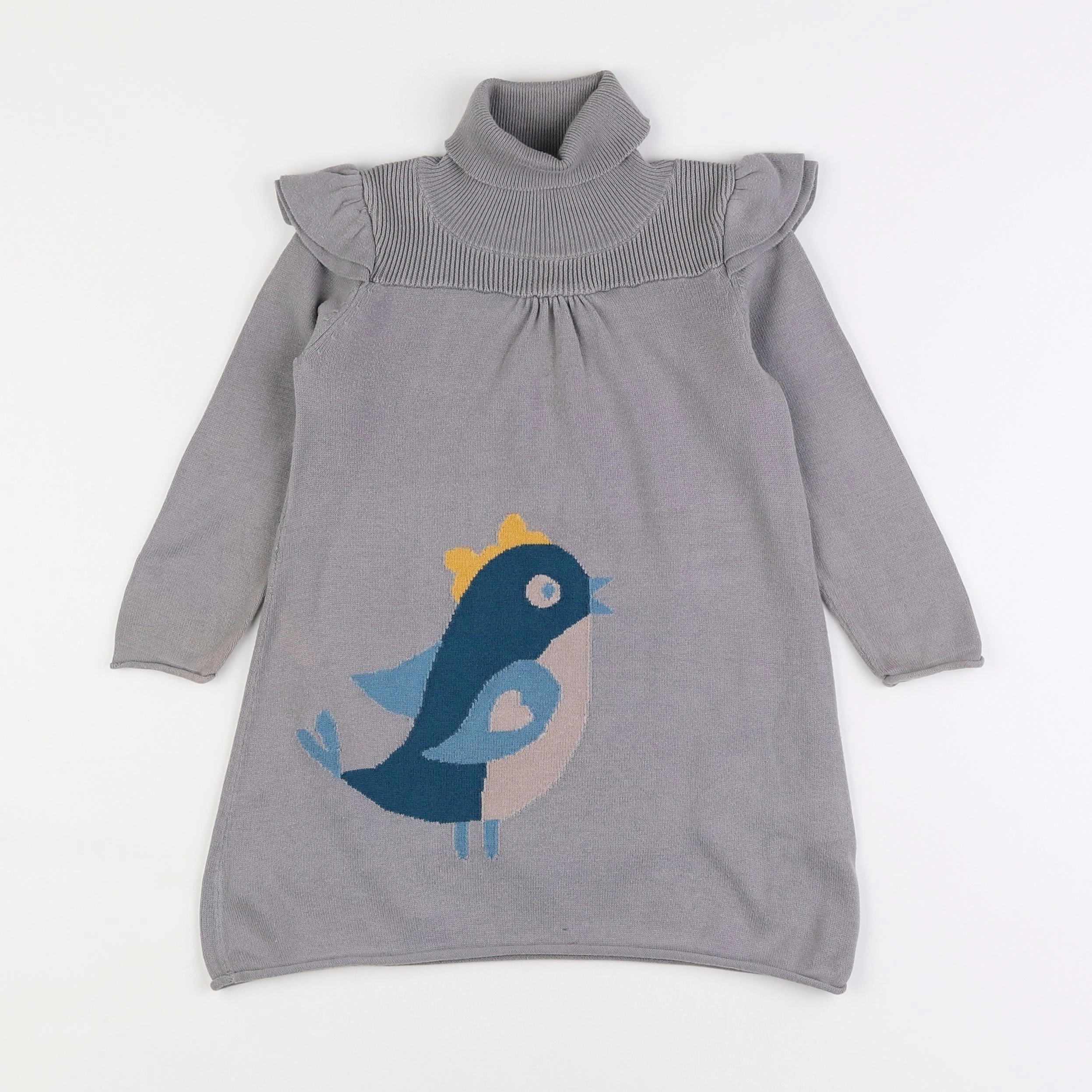 Vertbaudet - robe imprimé au dos gris - 2 ans