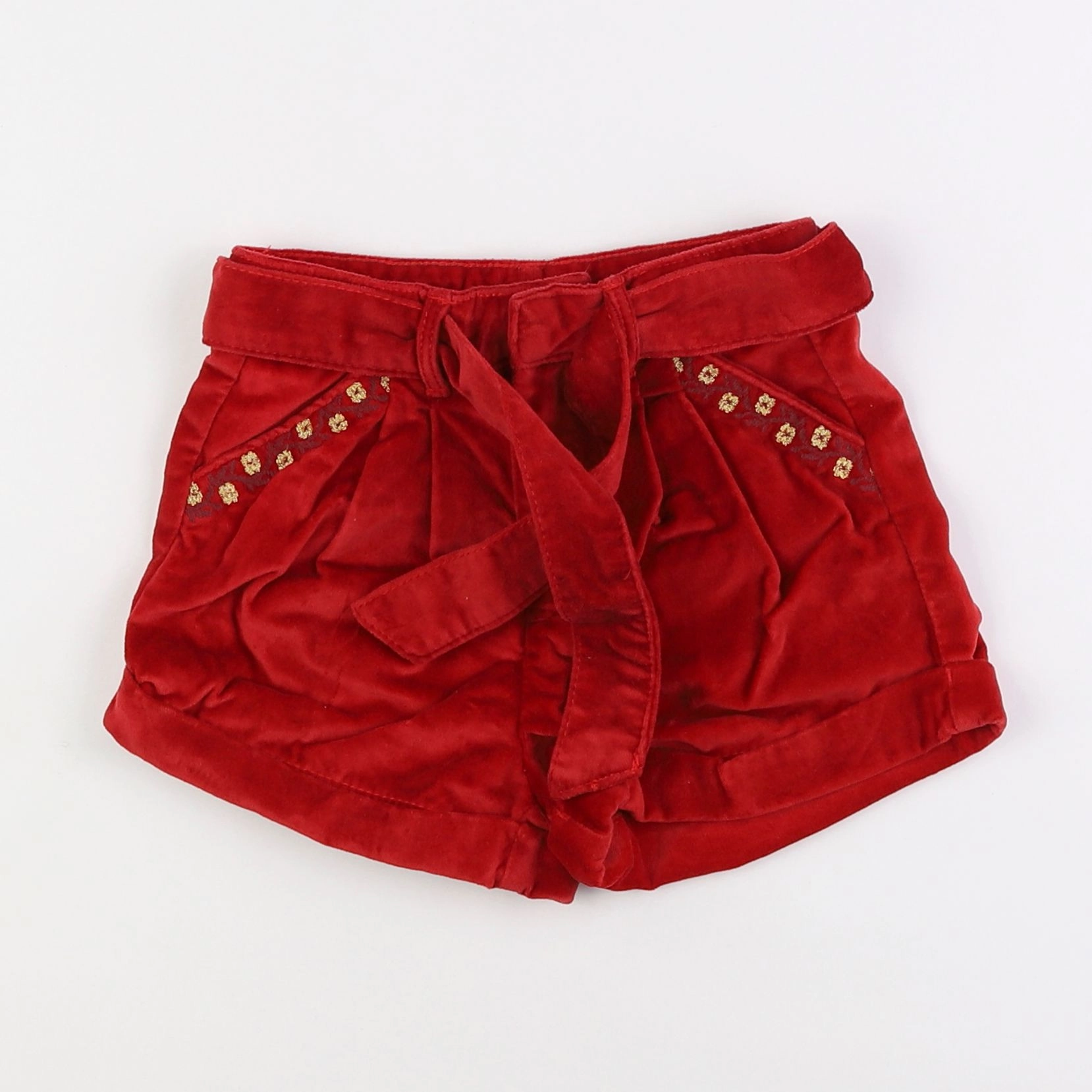 Vertbaudet - short rouge - 4 ans