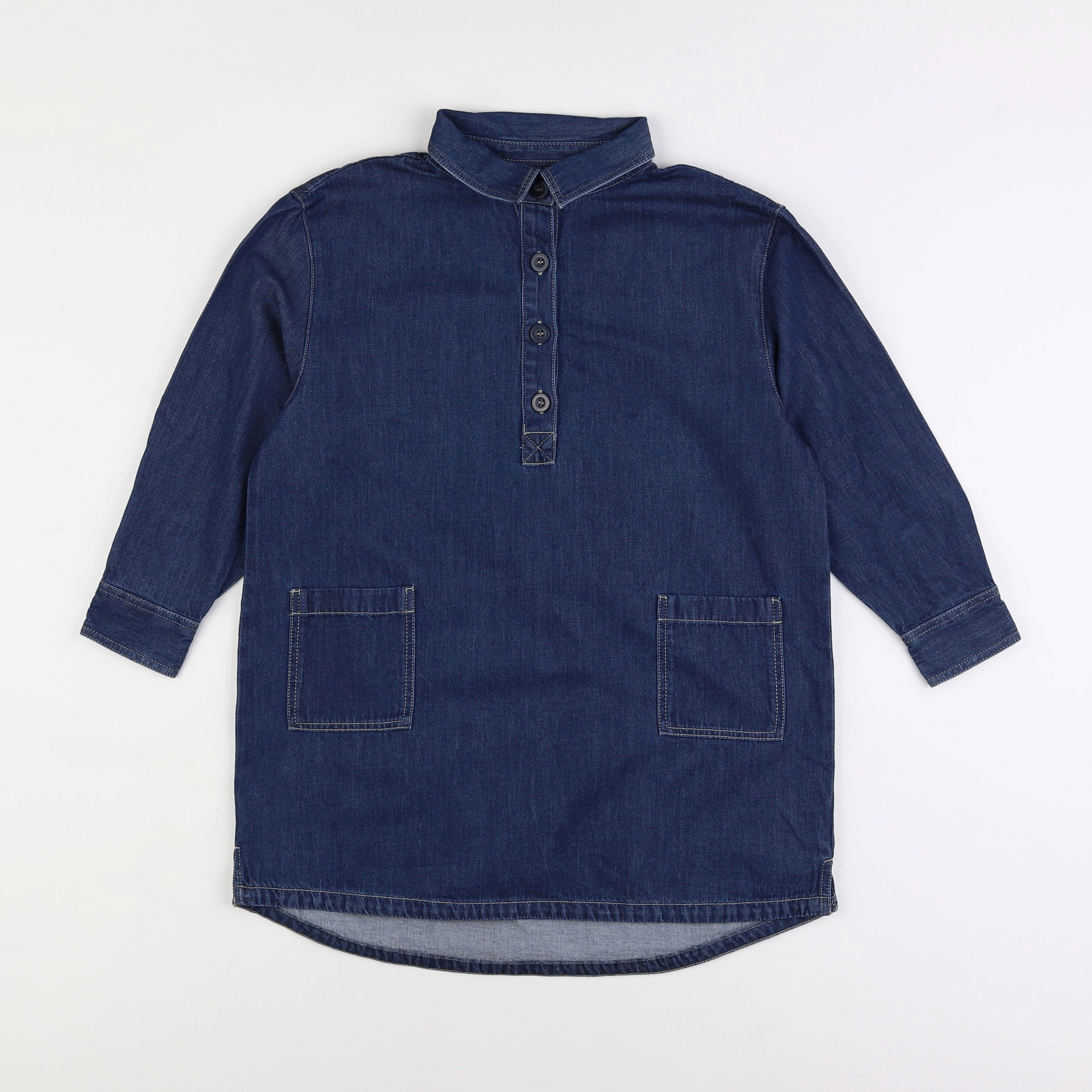 Petit Bateau - robe bleu - 8 ans