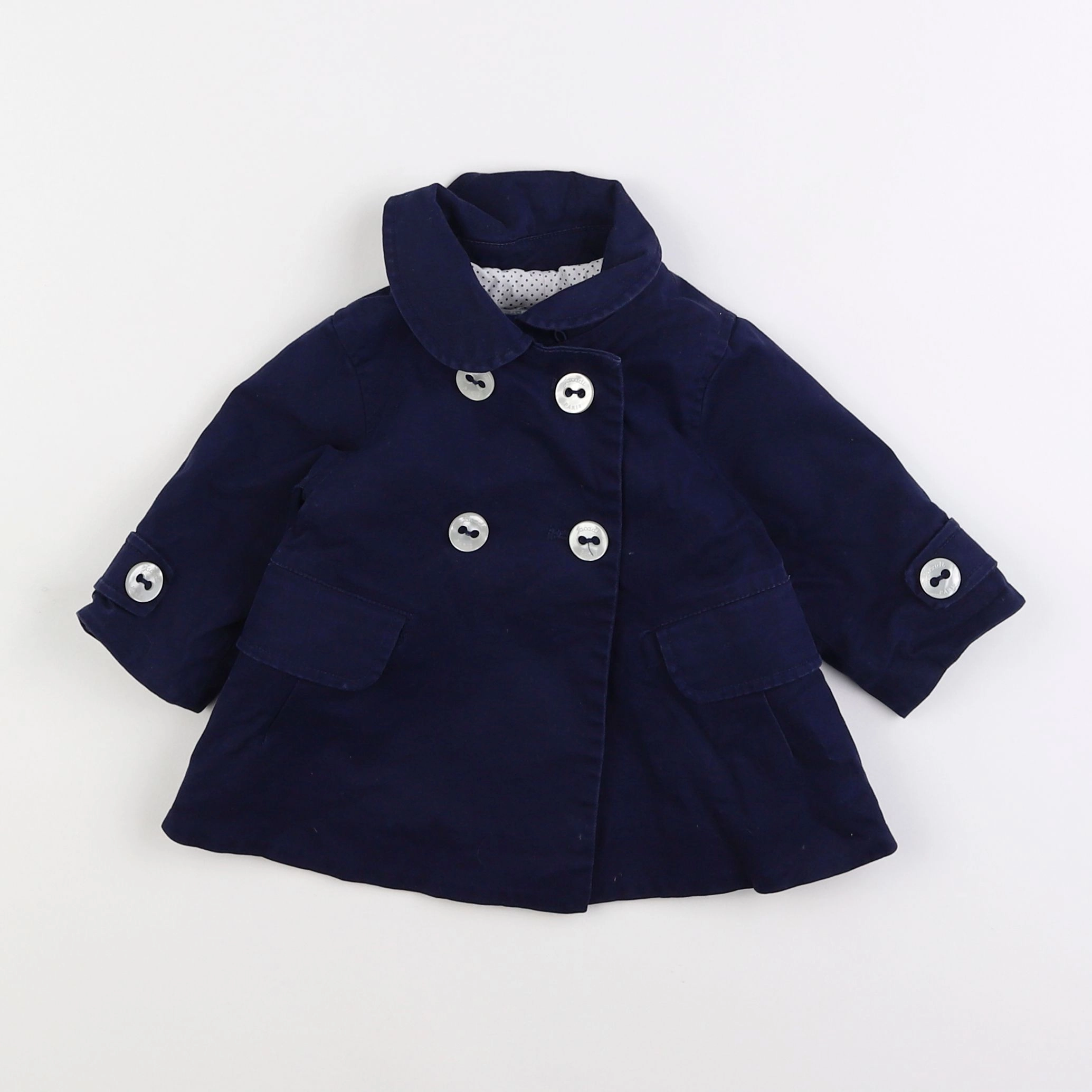 Jacadi - veste bleu - 6 mois