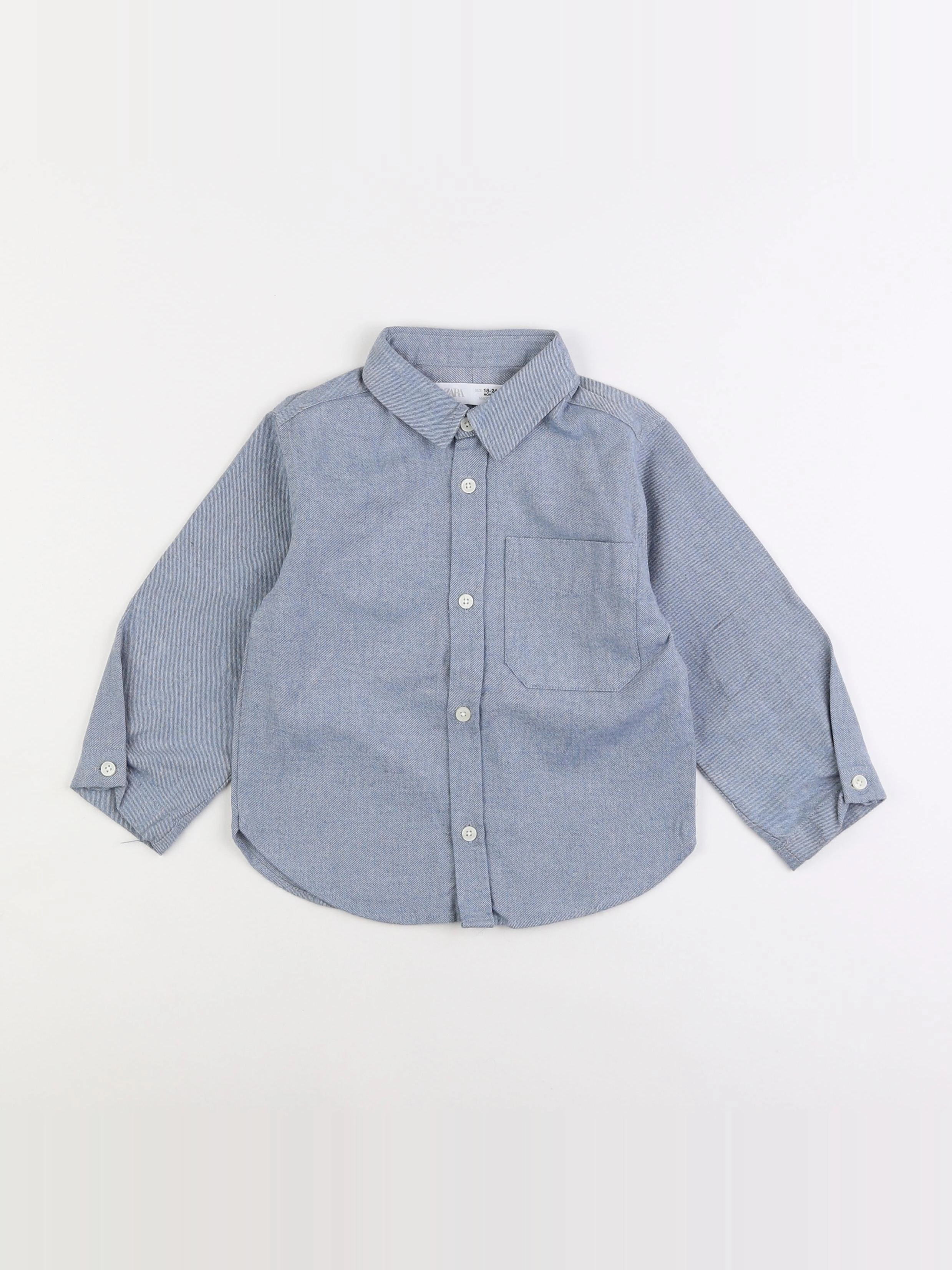 Zara - chemise bleu - 18 mois à 2 ans