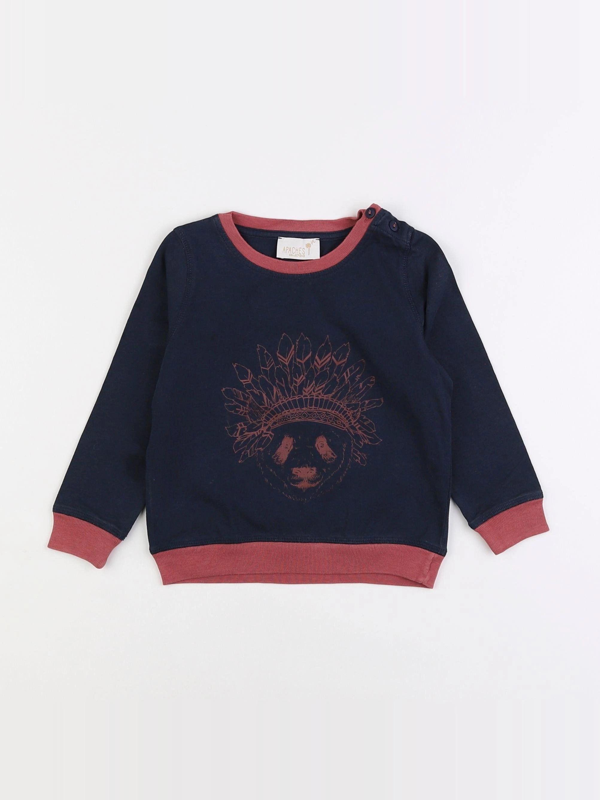 Apaches Collections - tee-shirt bleu - 2 ans