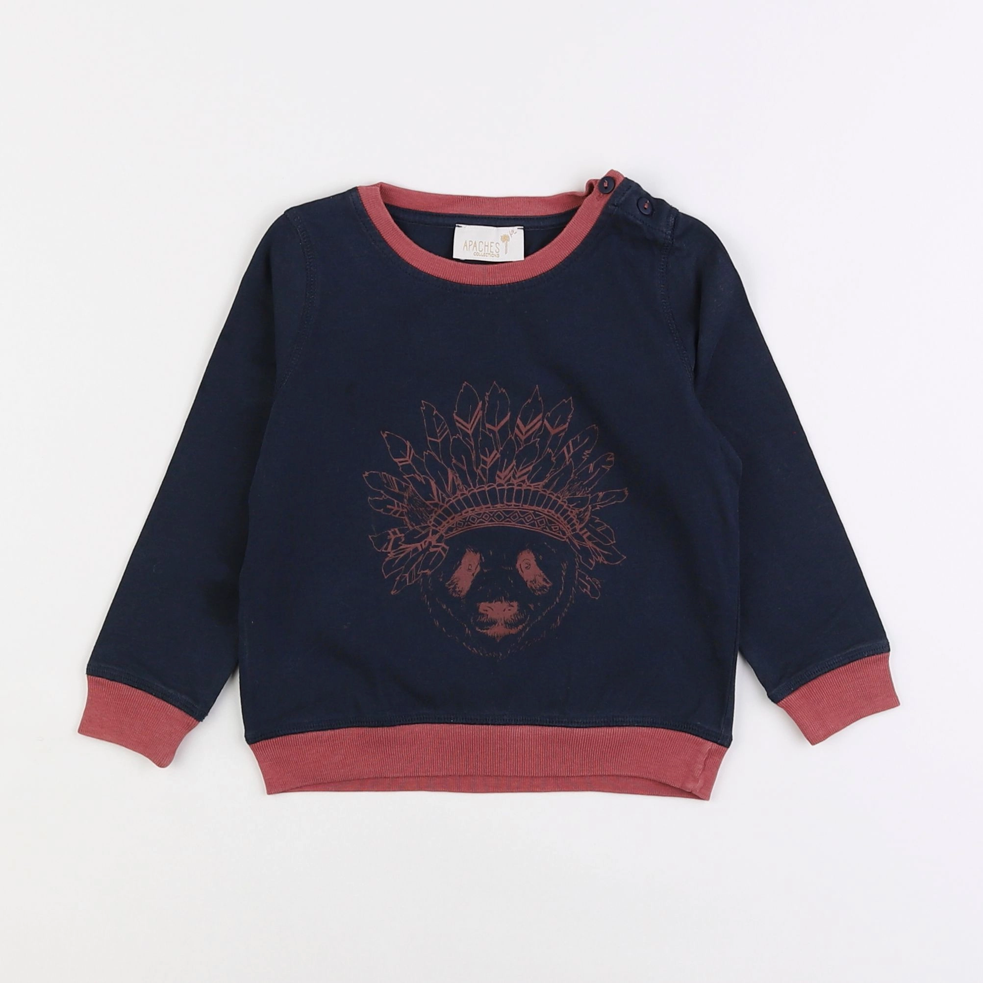 Apaches Collections - tee-shirt bleu - 2 ans