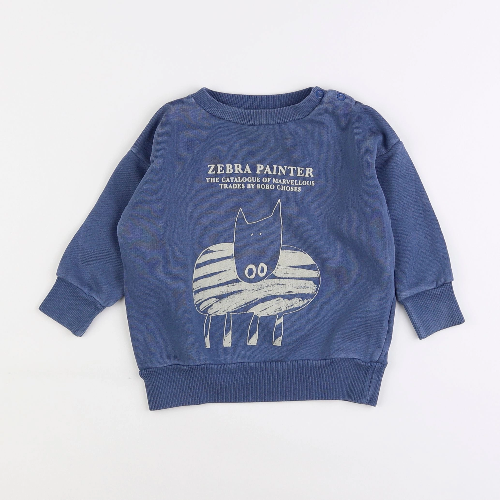 Bobo Choses - sweat bleu - 12/18 mois