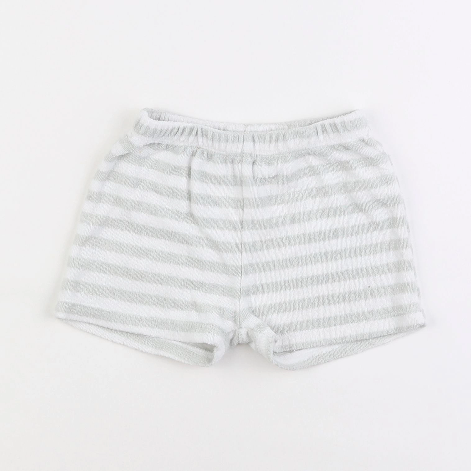 Vertbaudet - short blanc, vert - 3 ans