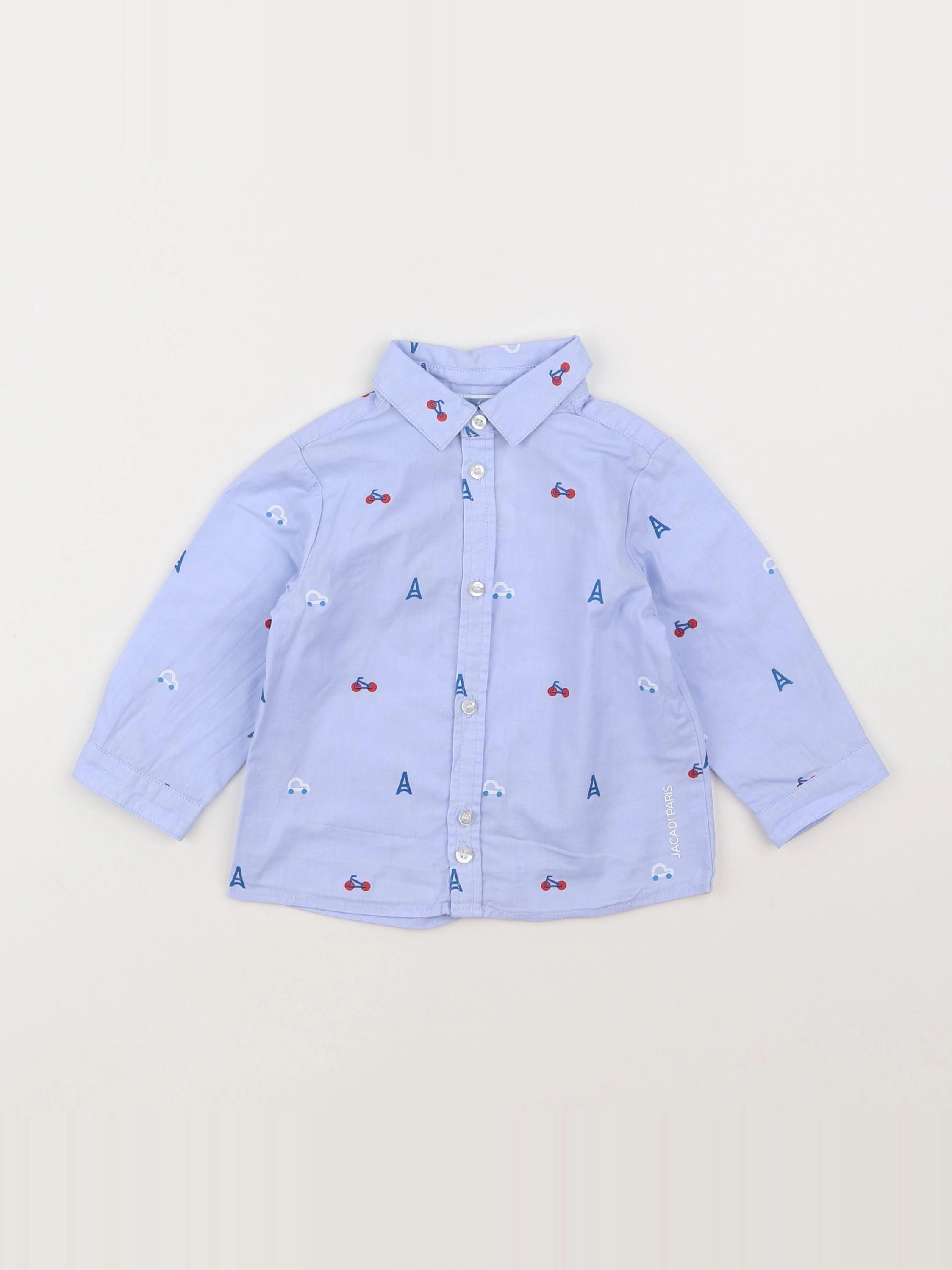 Jacadi - chemise bleu - 12 mois