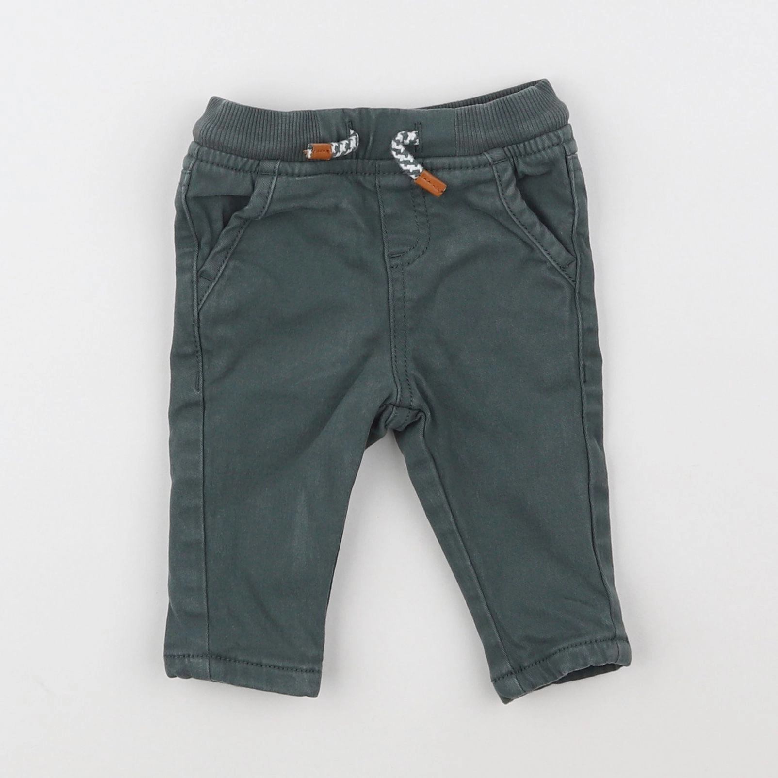 Vertbaudet - pantalon vert - 3 mois