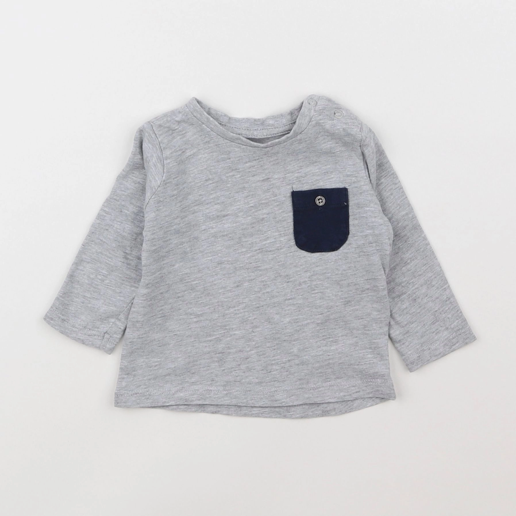 Vertbaudet - tee-shirt gris - 6 mois