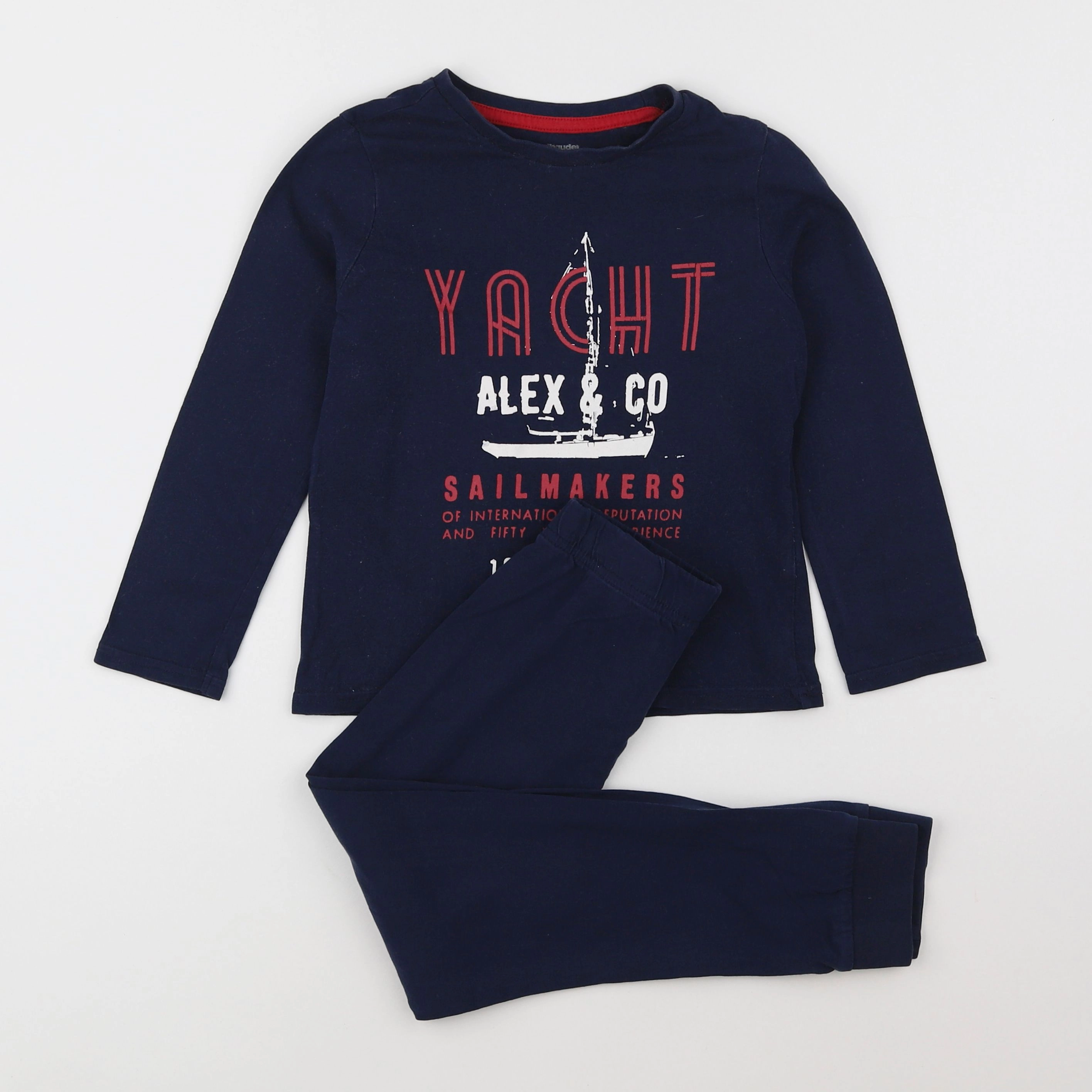 Vertbaudet - pyjama coton bleu - 6 ans