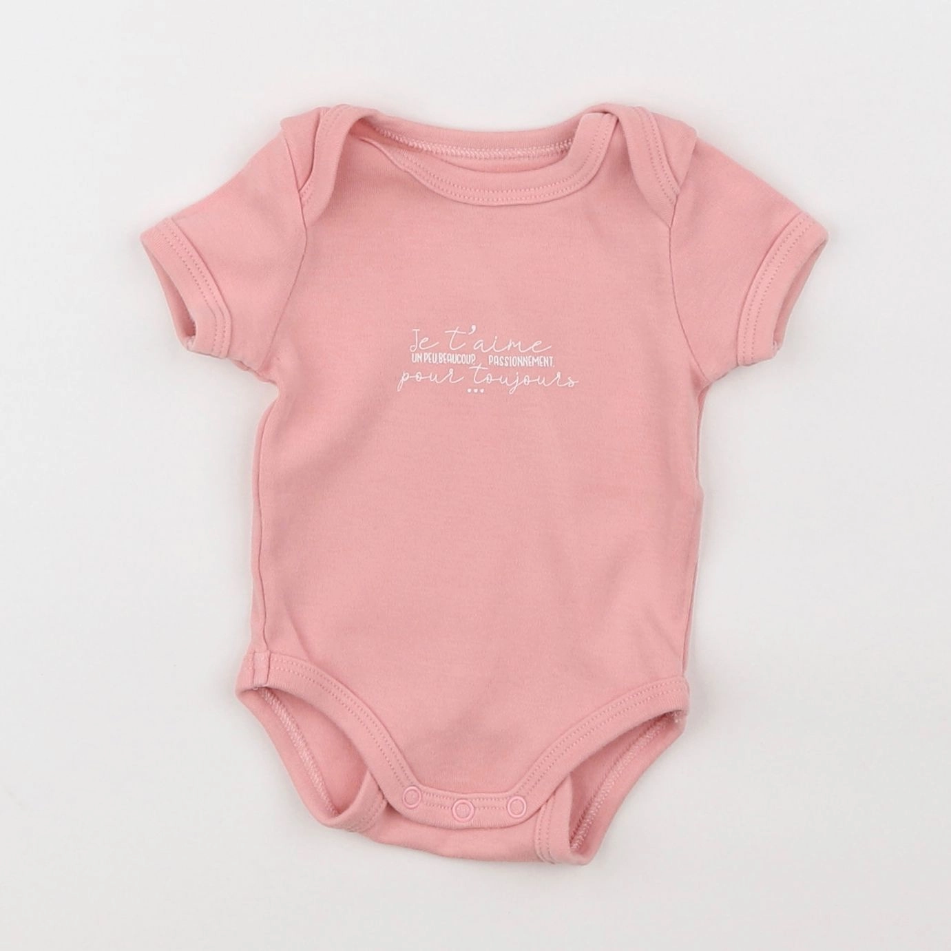 Vertbaudet - body coton rose - 1 mois