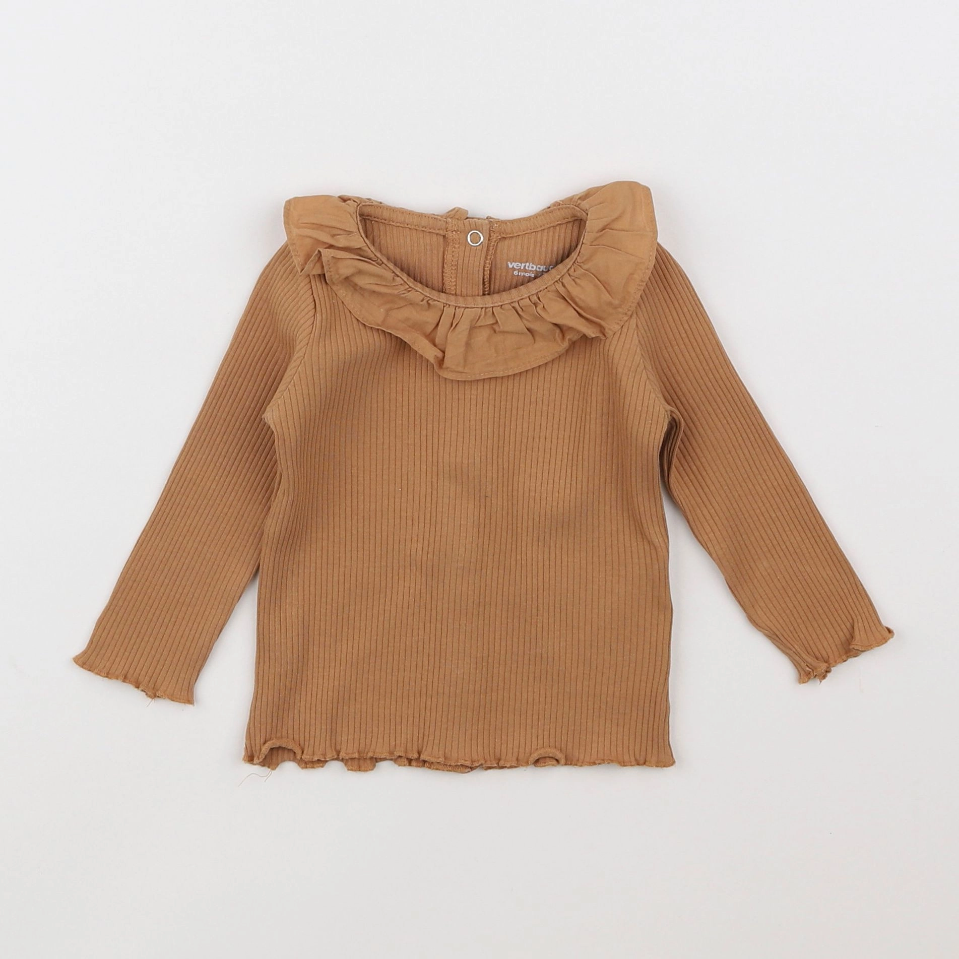 Vertbaudet - tee-shirt marron - 6 mois