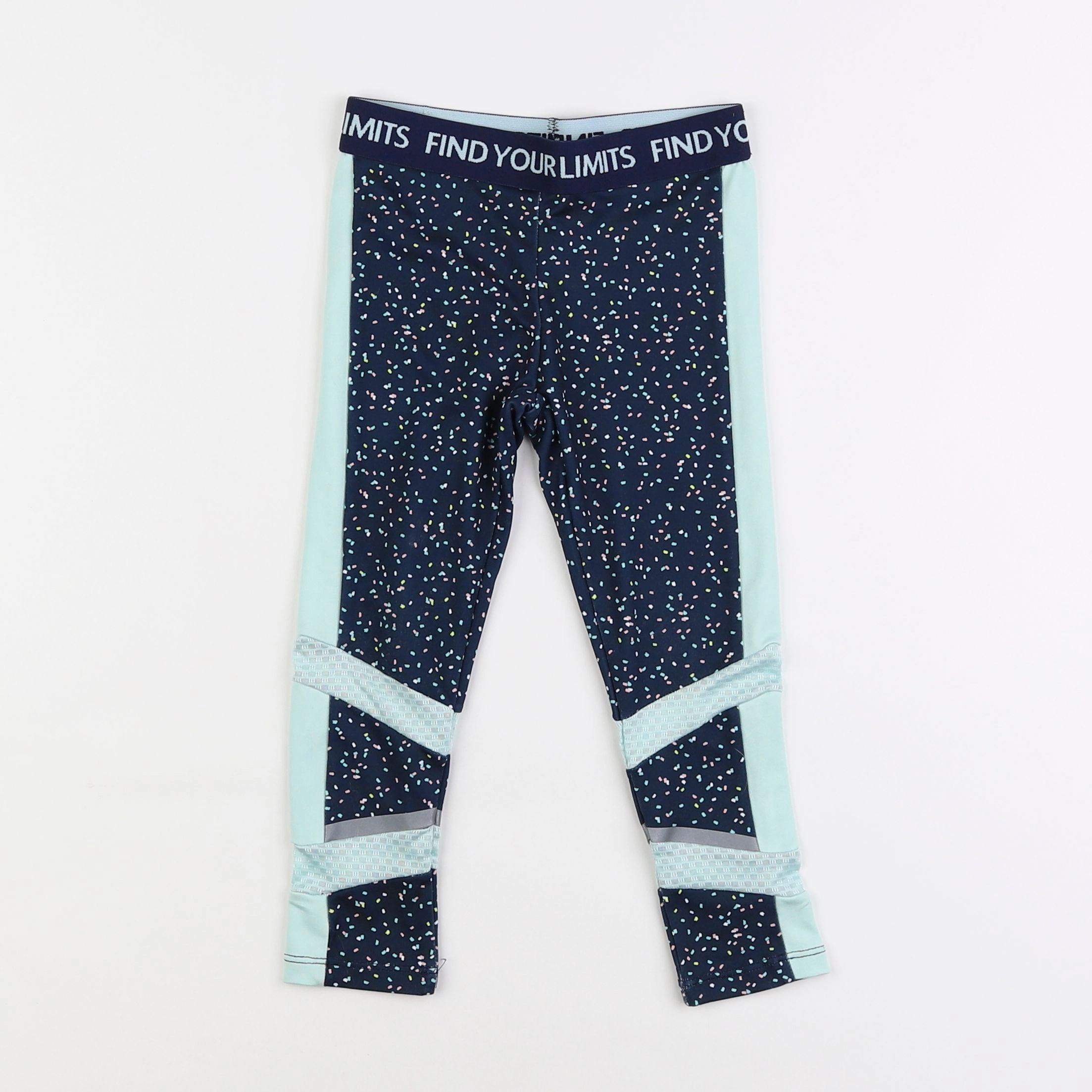 Vertbaudet - legging bleu, vert - 3 ans