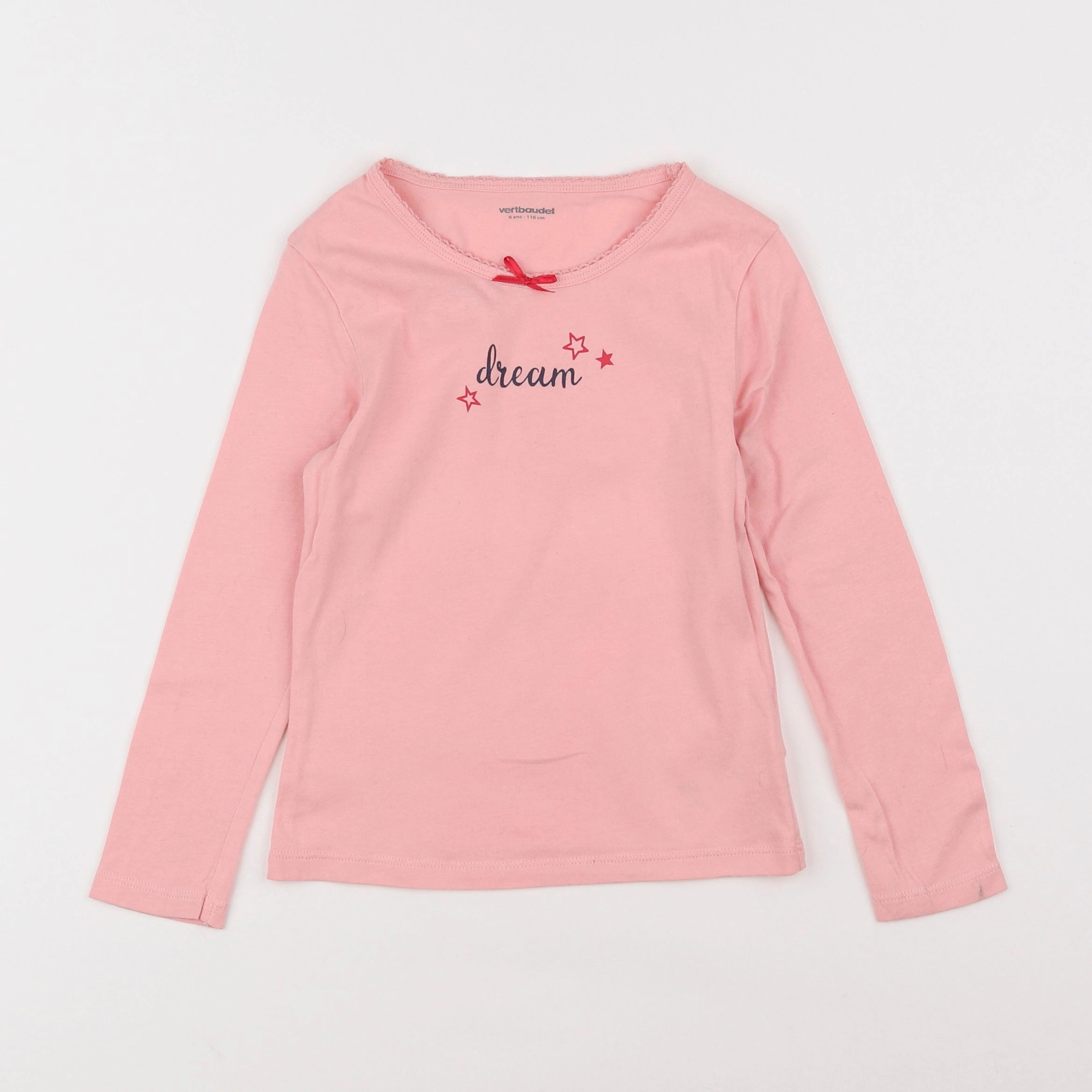 Vertbaudet - maillot de corps rose - 6 ans