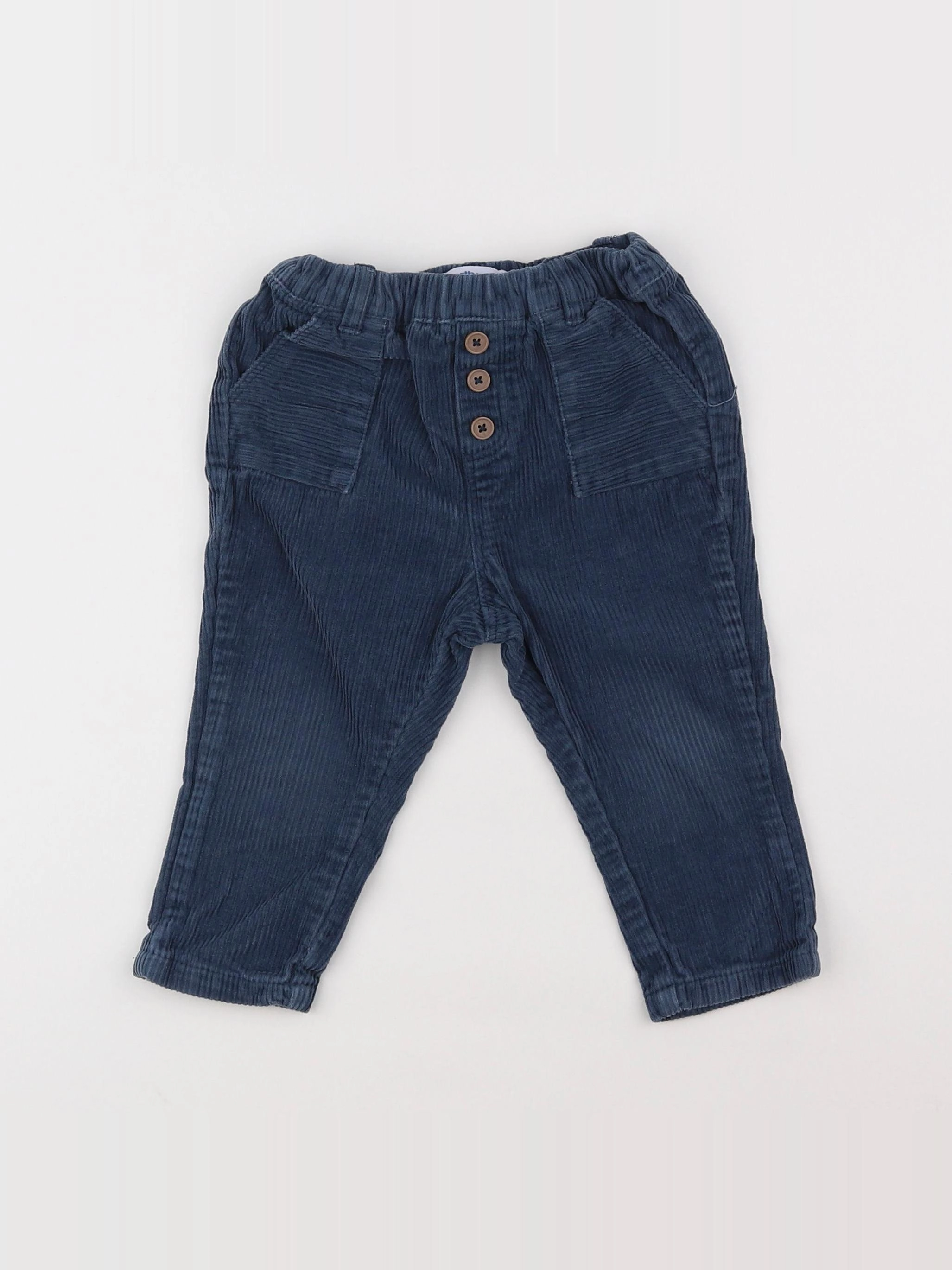 Vertbaudet - pantalon bleu - 18 mois