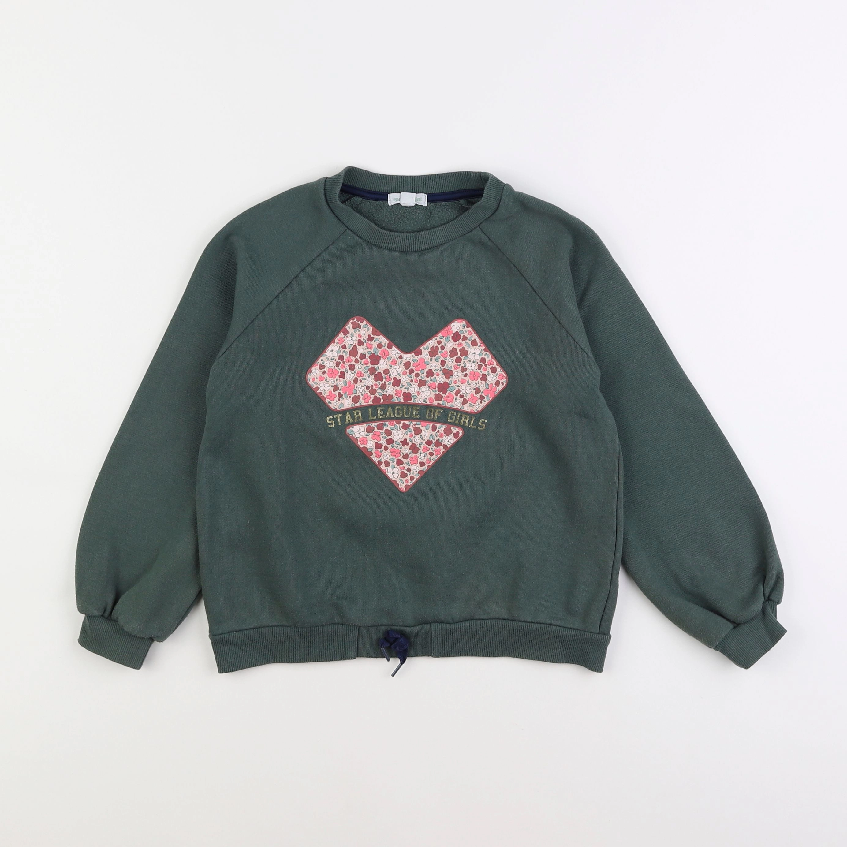 Vertbaudet - sweat vert - 8 ans