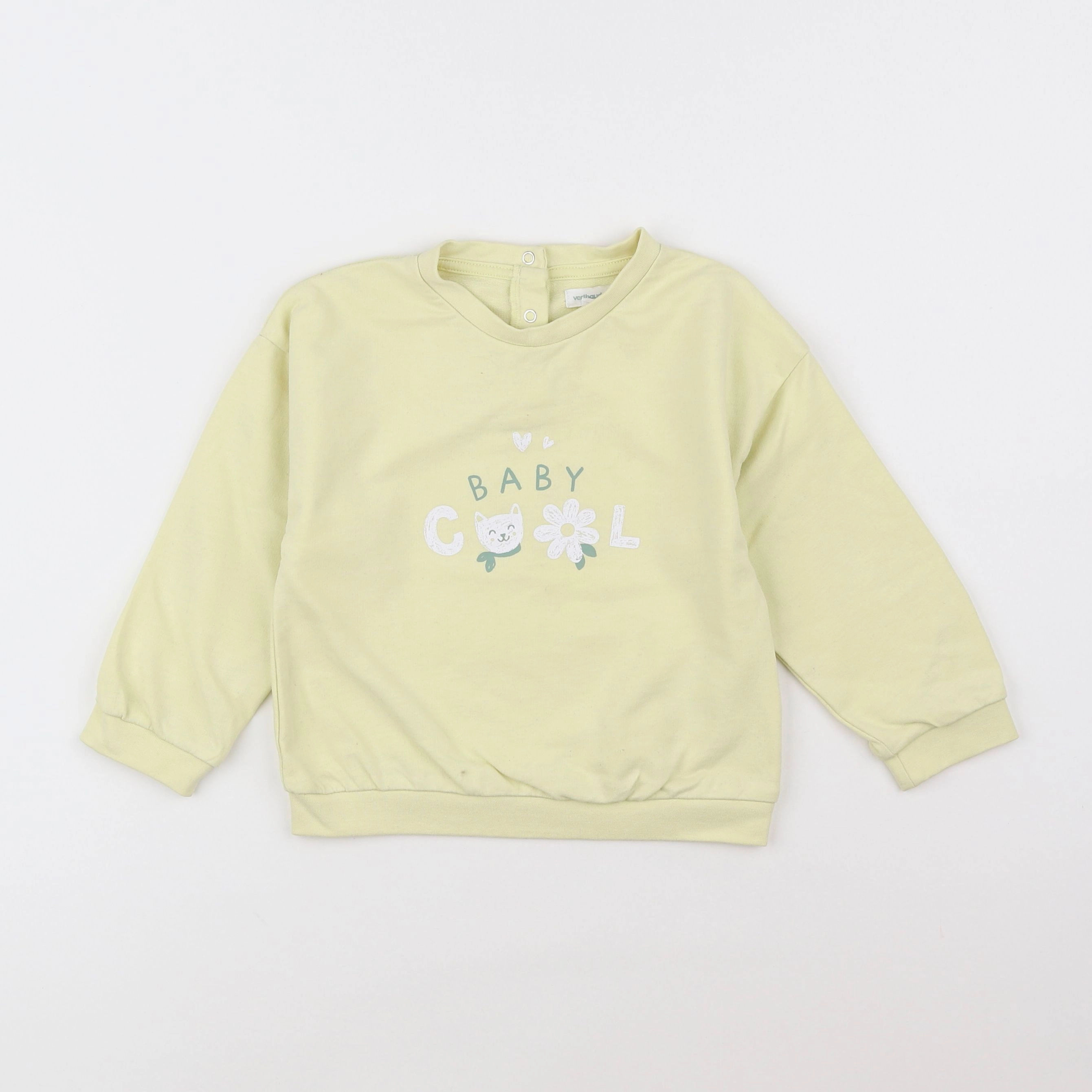 Vertbaudet - sweat jaune - 3 ans