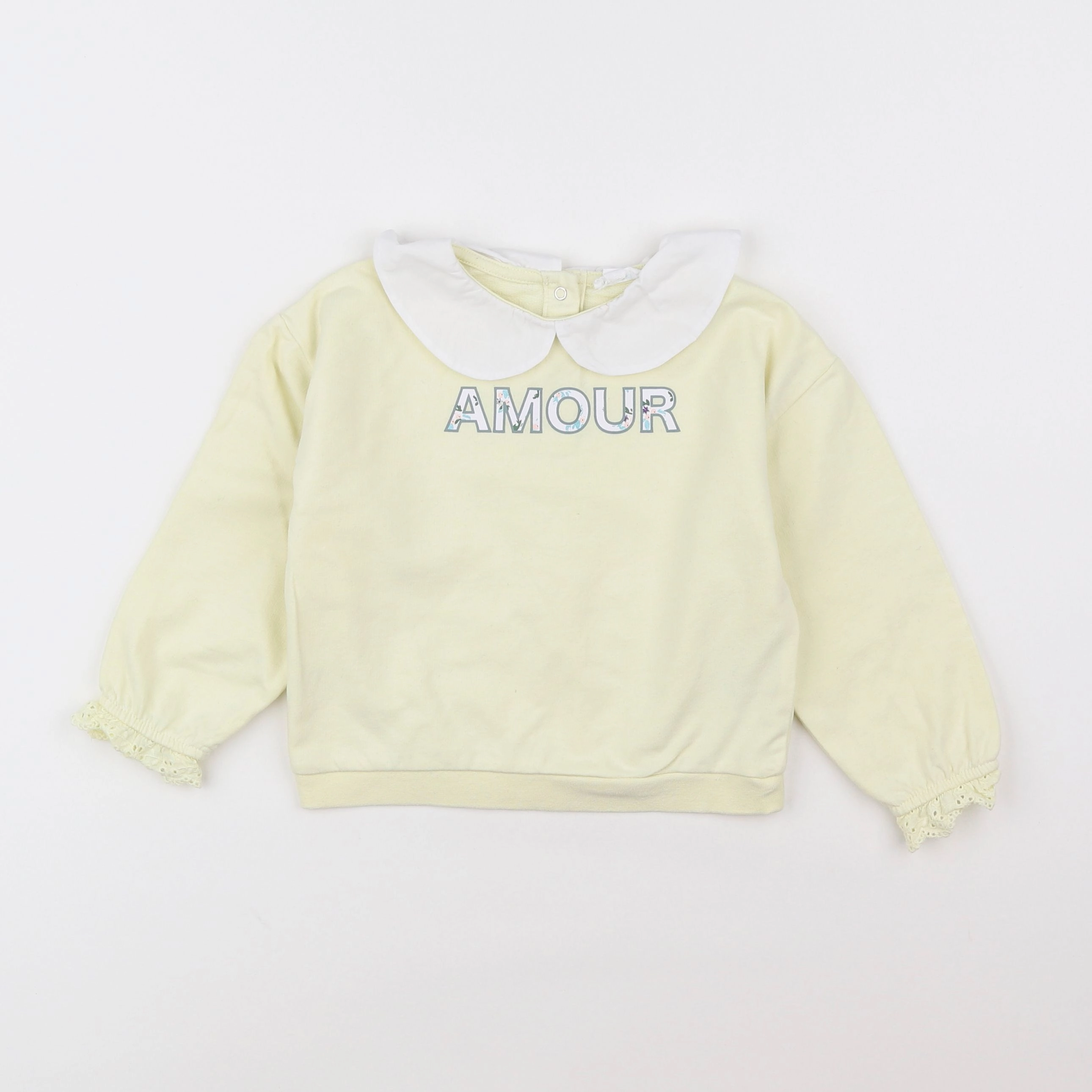 Vertbaudet - sweat jaune - 3 ans