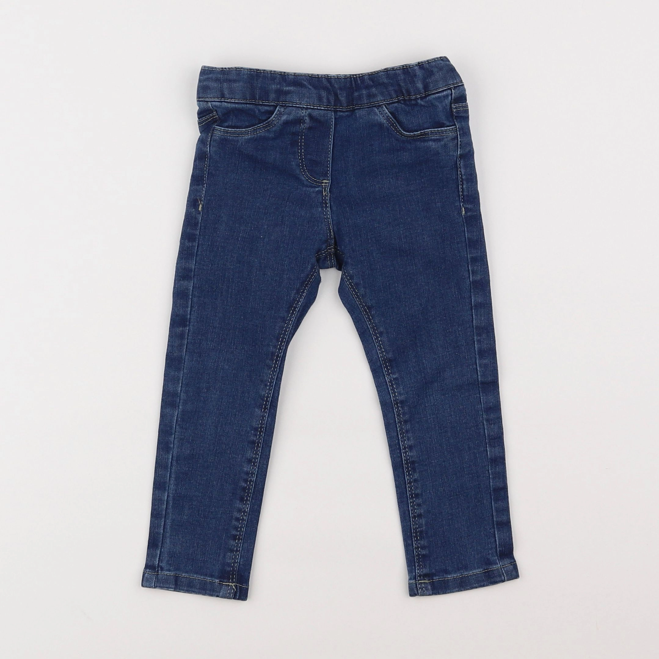 Vertbaudet - jegging bleu - 2/4 ans