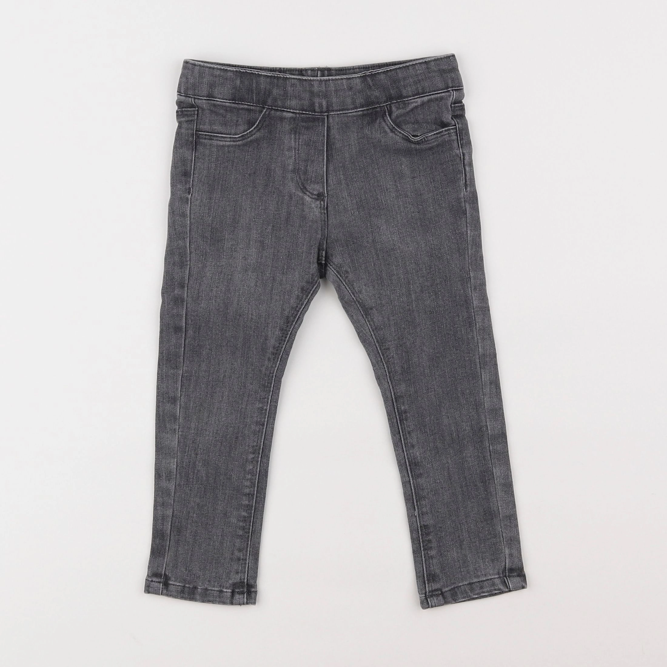 Vertbaudet - jegging gris - 2/4 ans