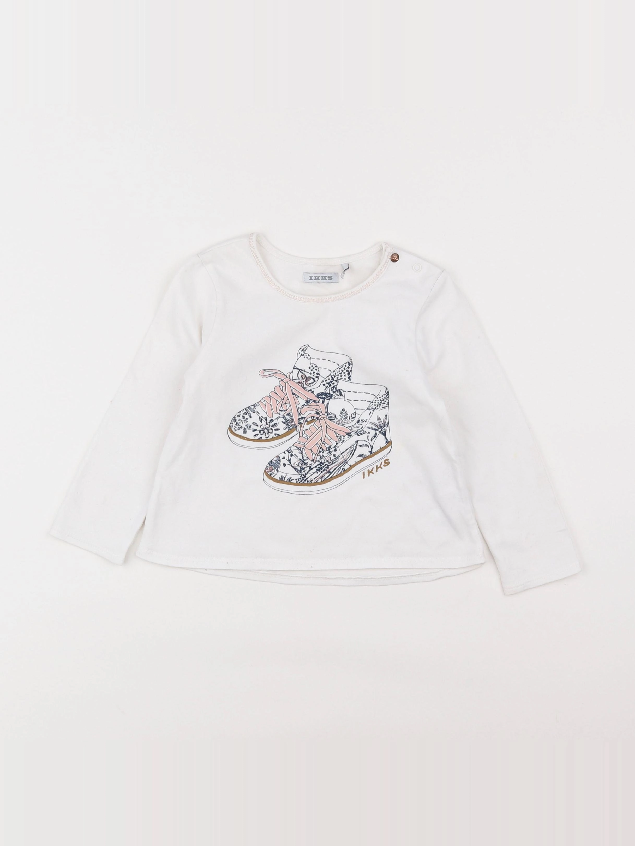 IKKS - tee-shirt blanc - 2 ans