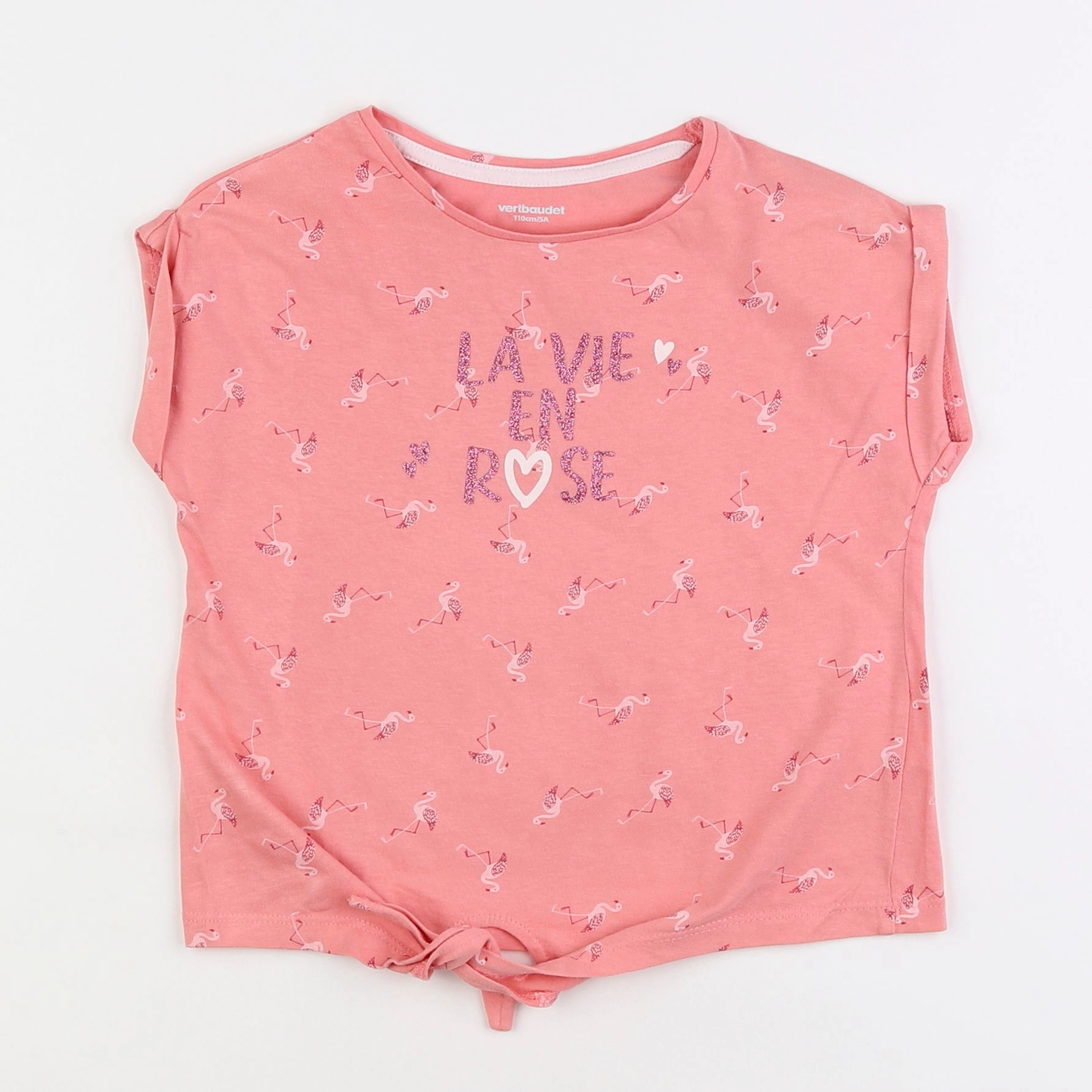 Vertbaudet - tee-shirt rose - 5 ans