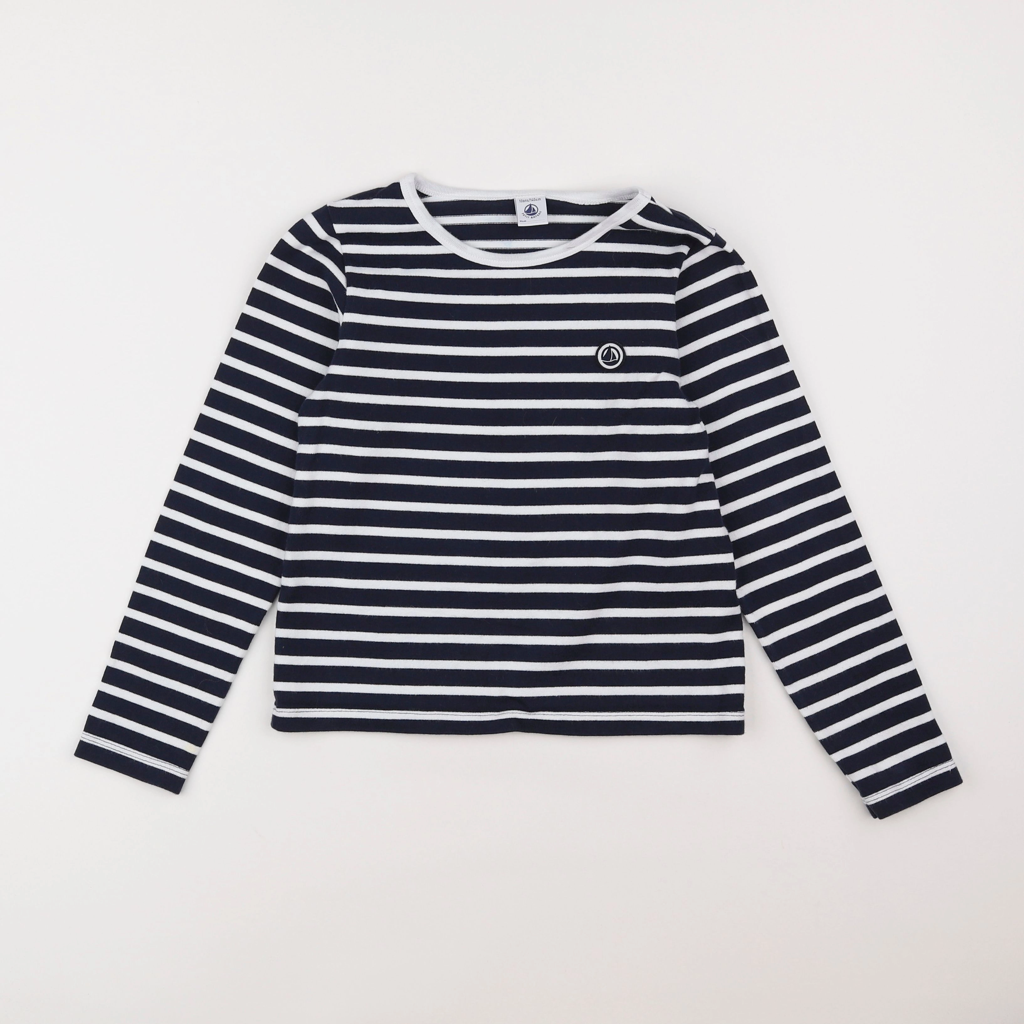 Petit Bateau - sweat bleu - 10 ans