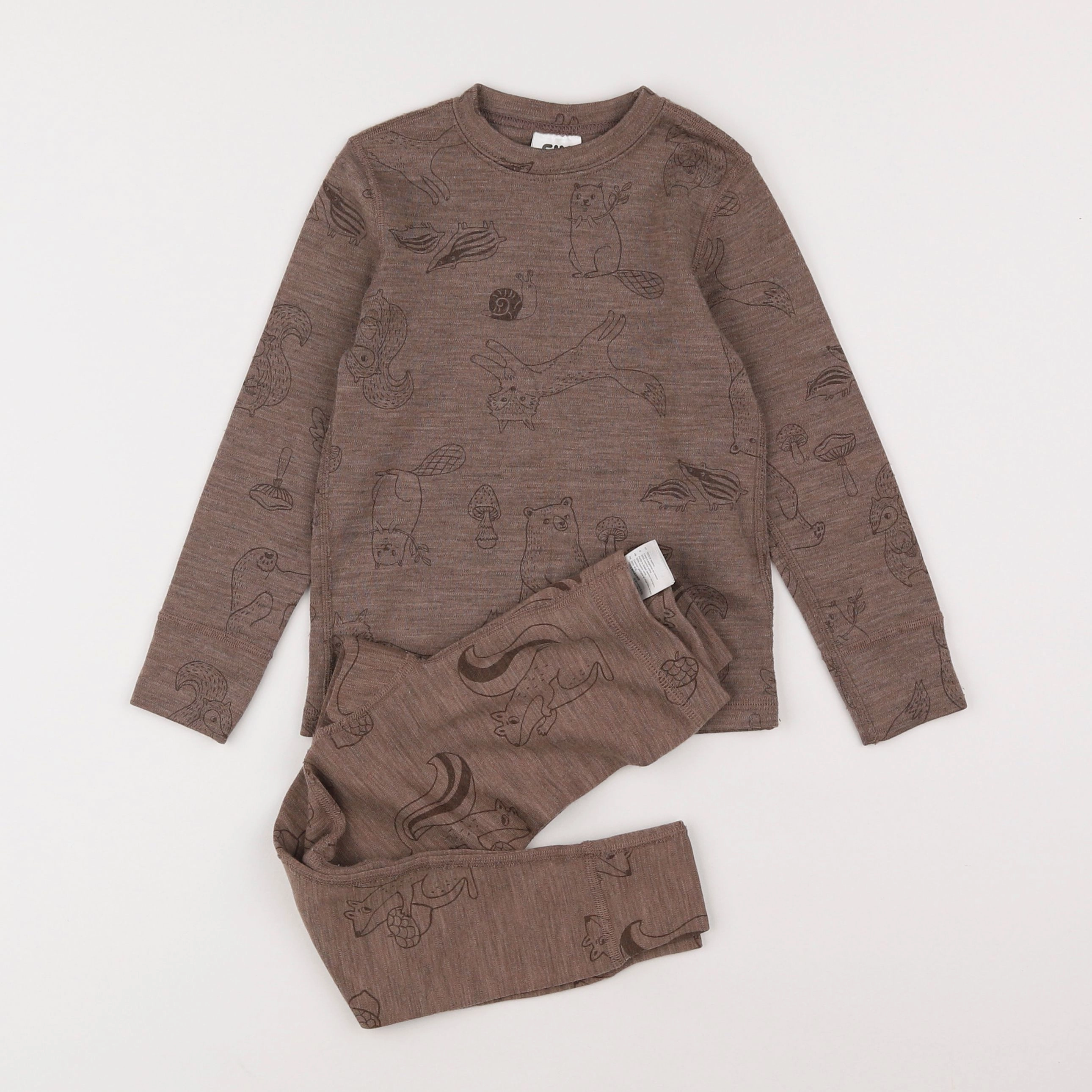 Lindex - pyjama coton marron - 2/4 ans