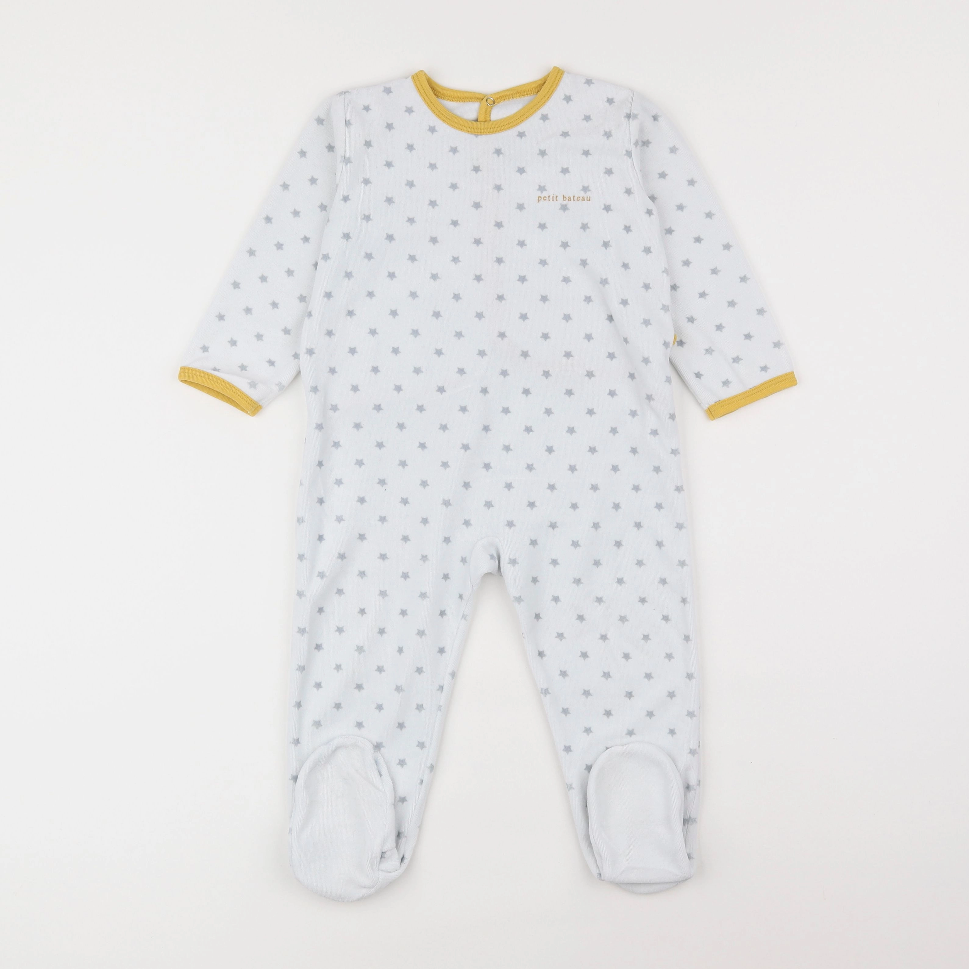 Petit Bateau - pyjama velours blanc - 2 ans