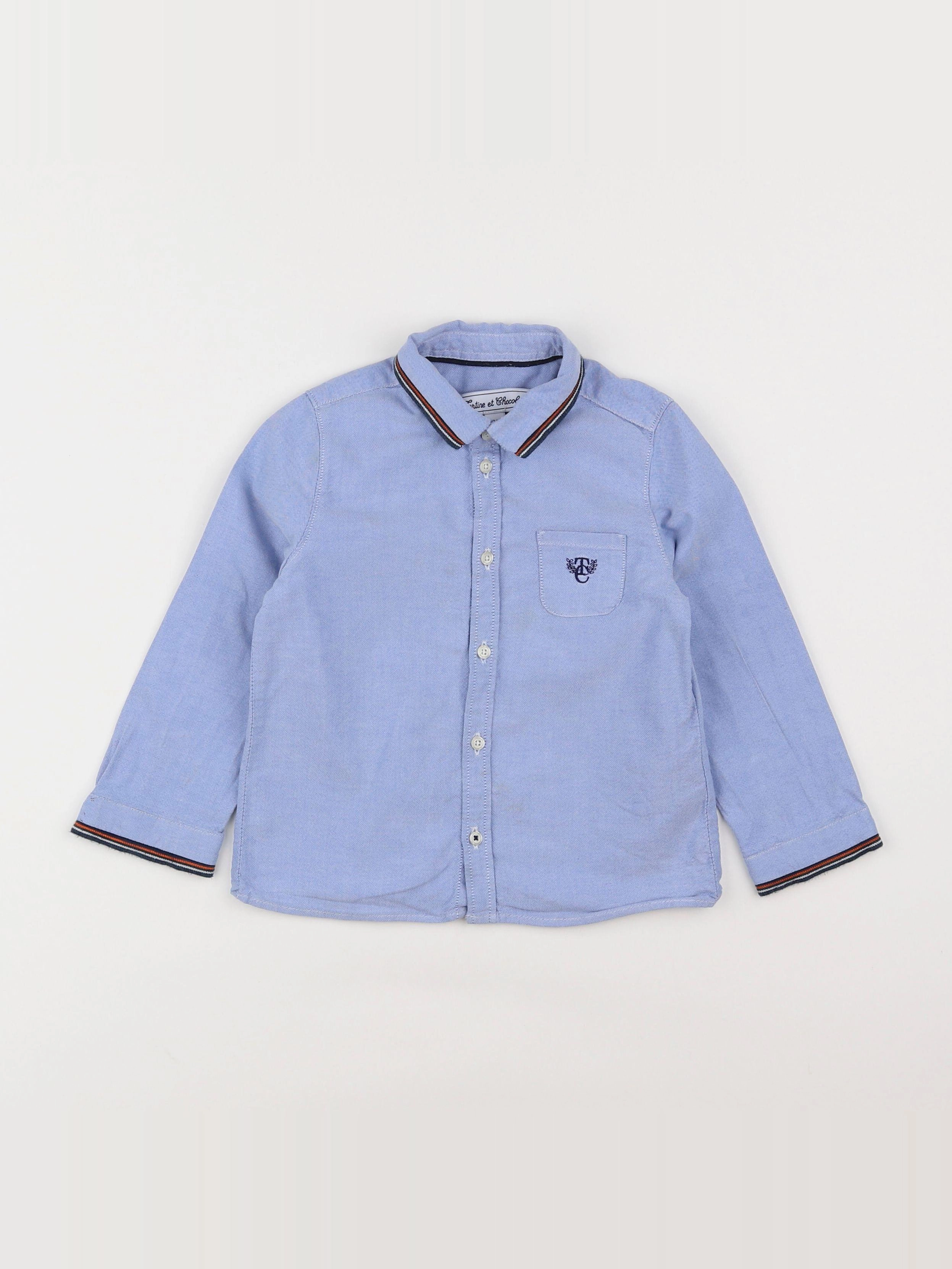 Tartine & Chocolat - chemise bleu - 3 ans