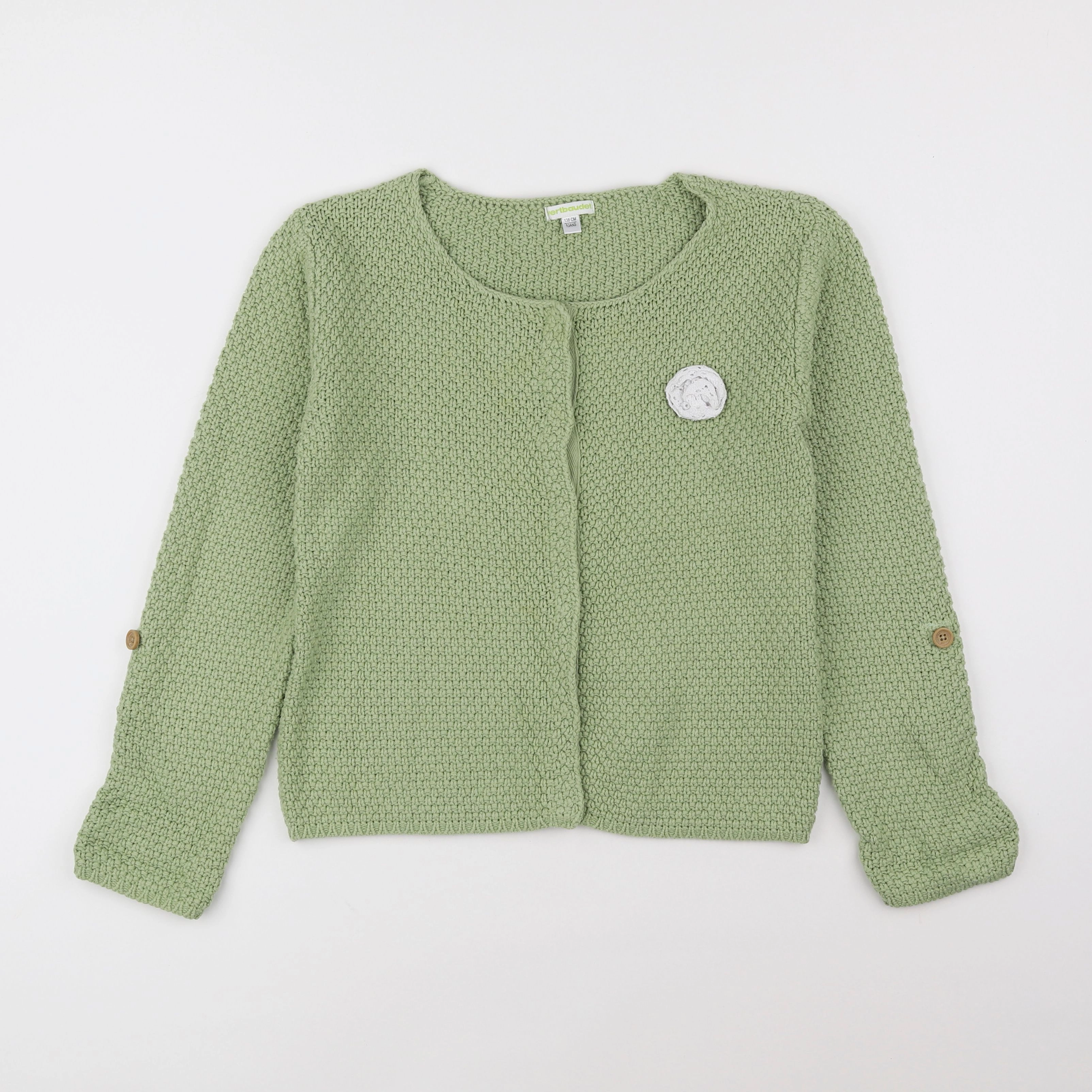 Vertbaudet - gilet vert - 10 ans