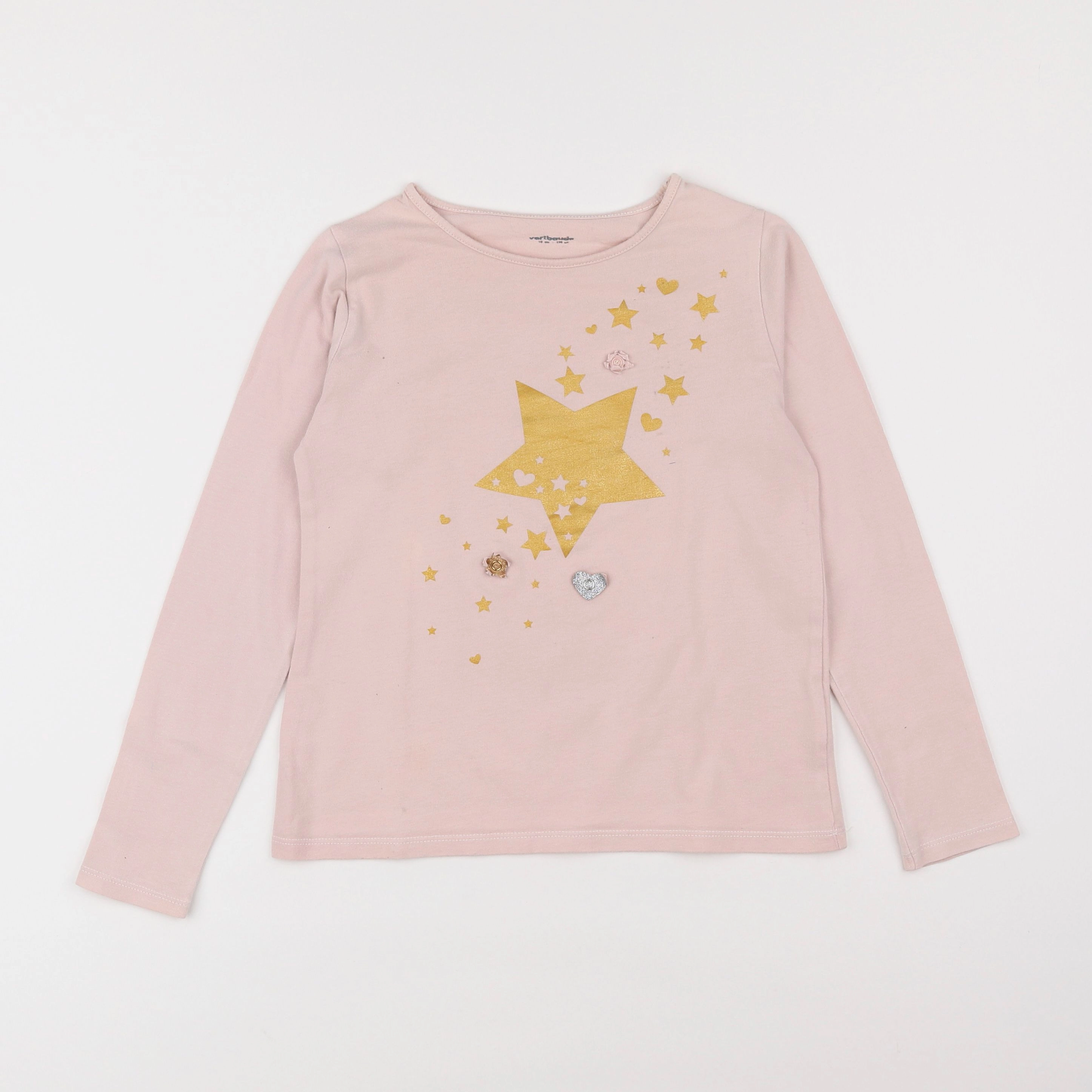 Vertbaudet - tee-shirt rose - 10 ans