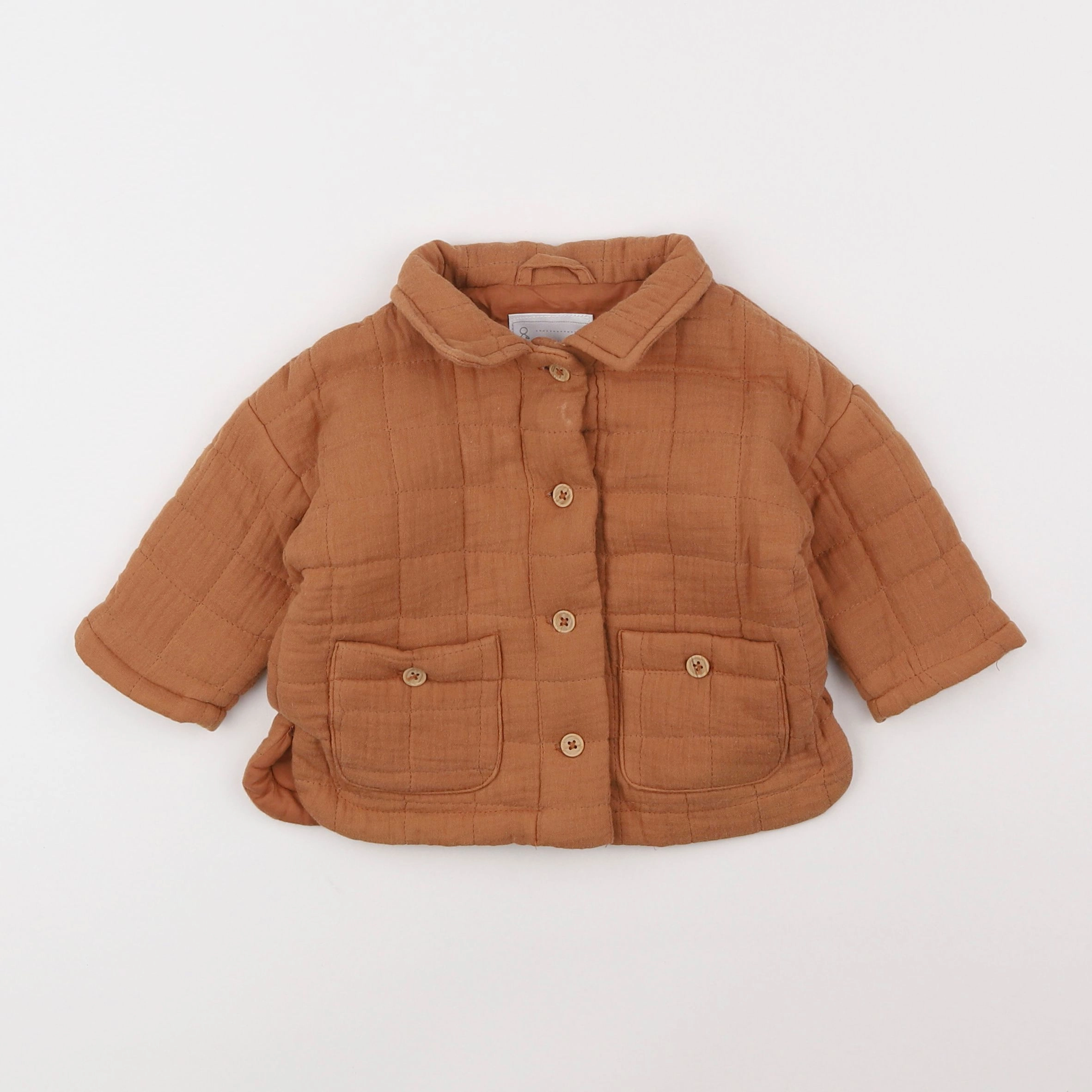 Vertbaudet - veste marron - 6 mois