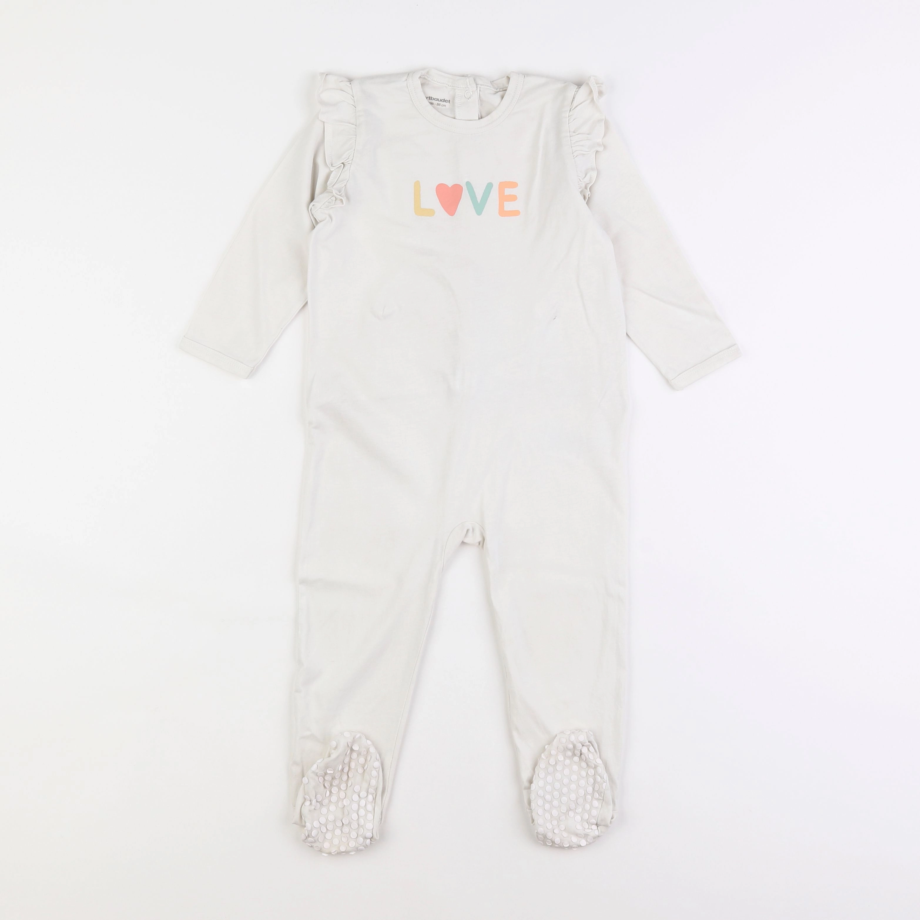 Vertbaudet - pyjama coton beige - 2 ans