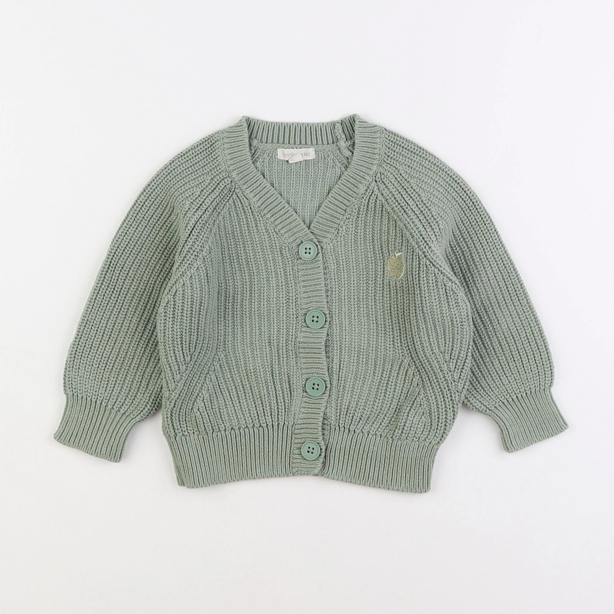 Vertbaudet - gilet vert - 2 ans