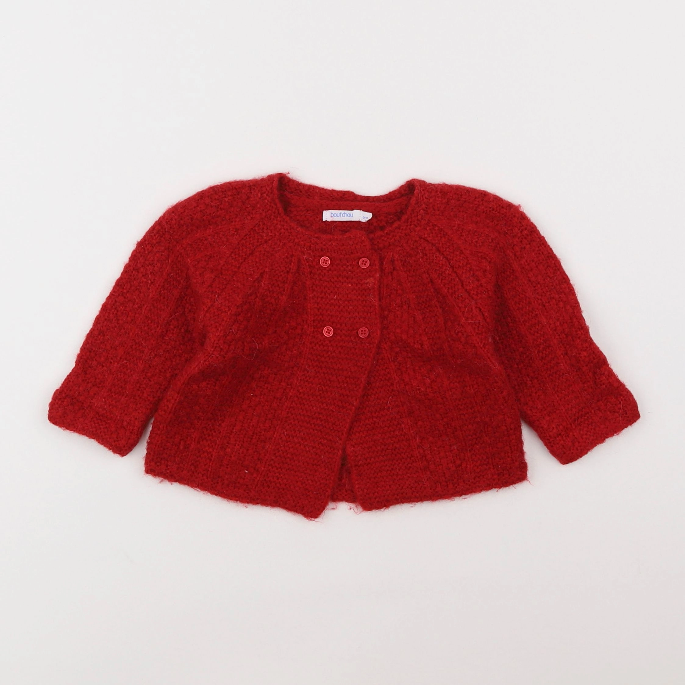 Boutchou - gilet rouge - 6 mois