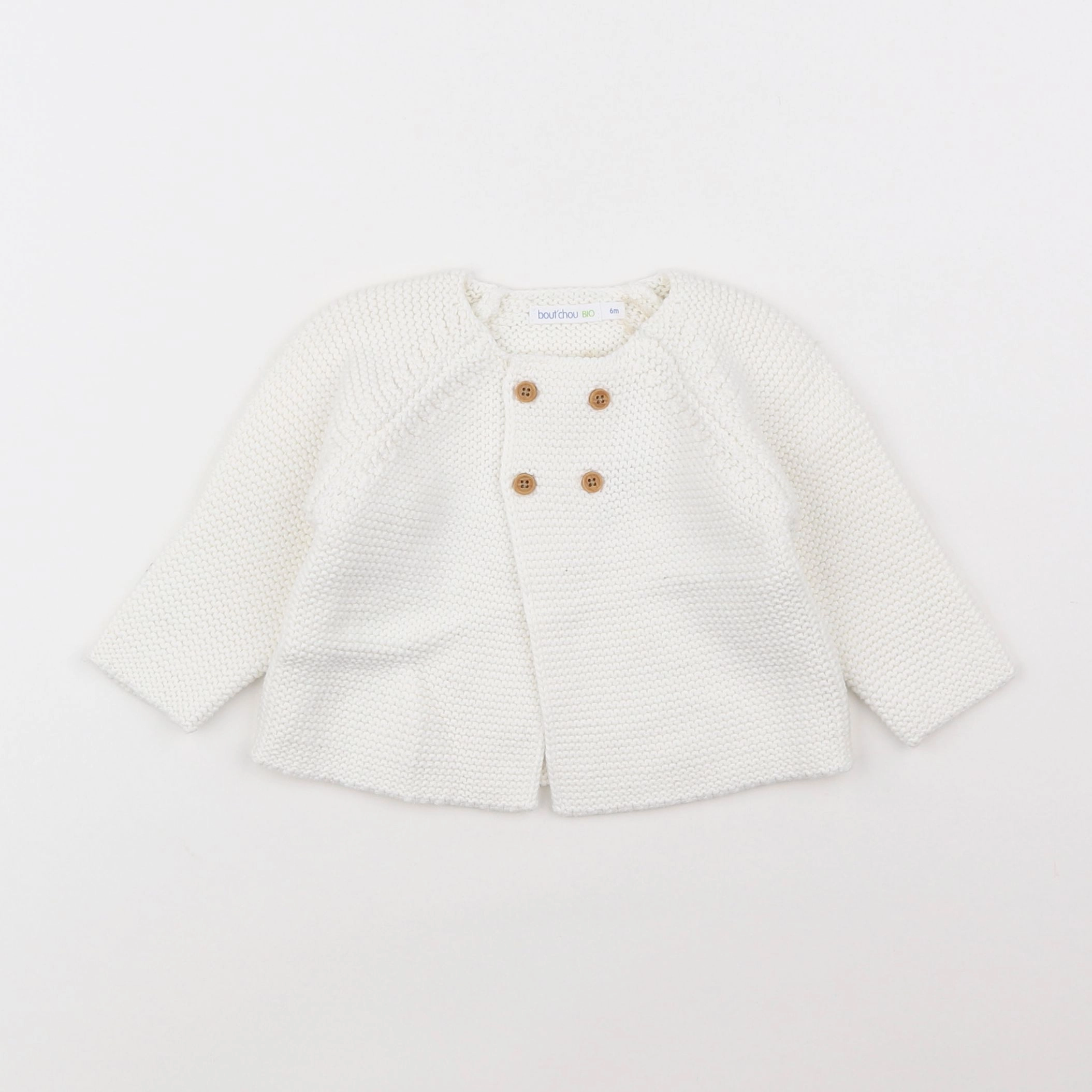 Boutchou - gilet blanc - 6 mois