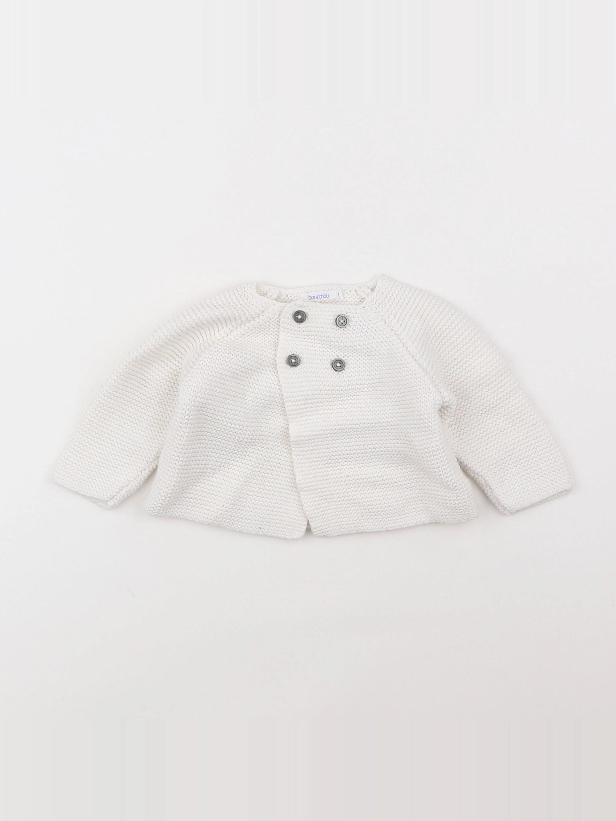 Boutchou - gilet blanc - 6 mois