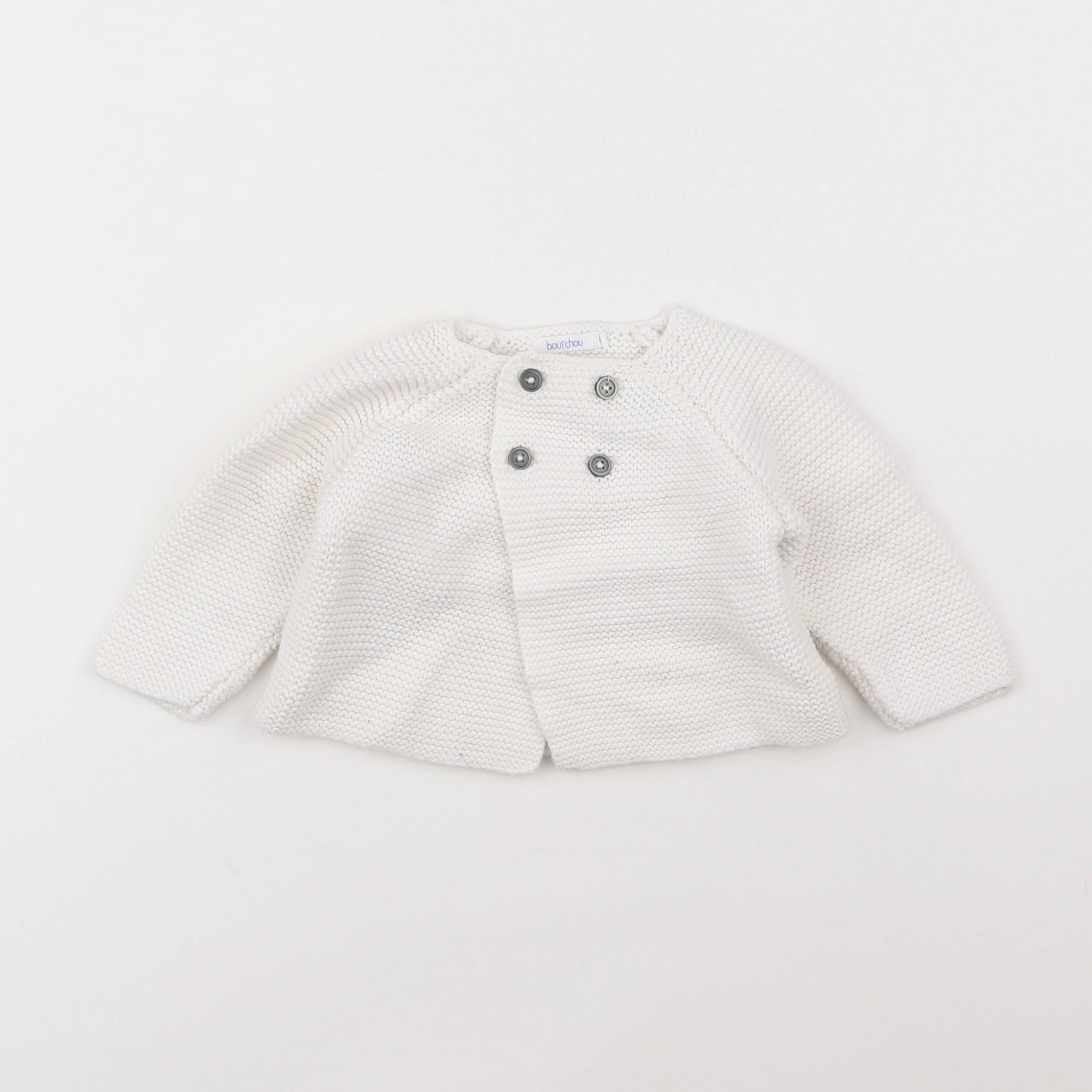 Boutchou - gilet blanc - 6 mois