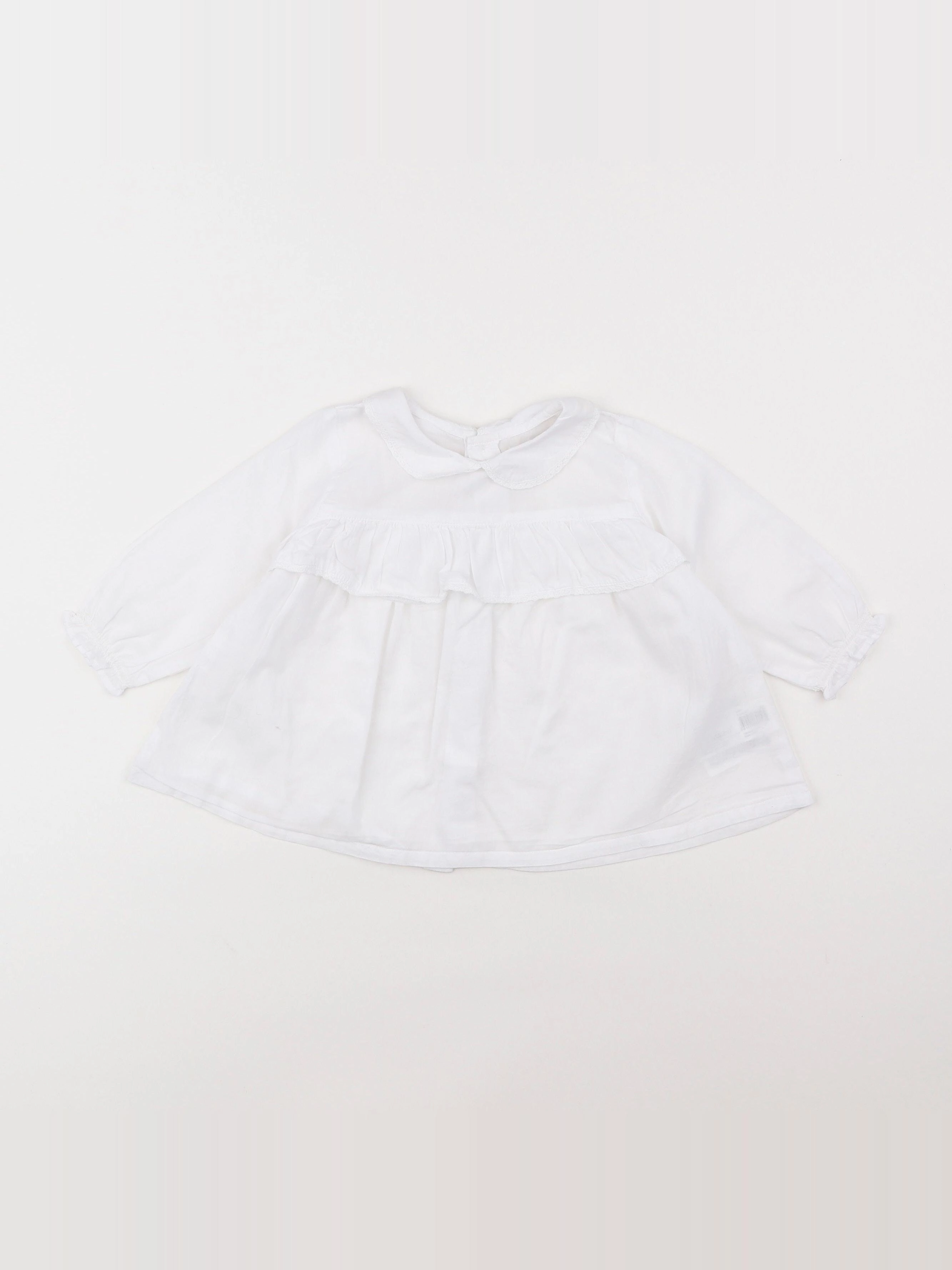 Boutchou - blouse blanc - 12 mois