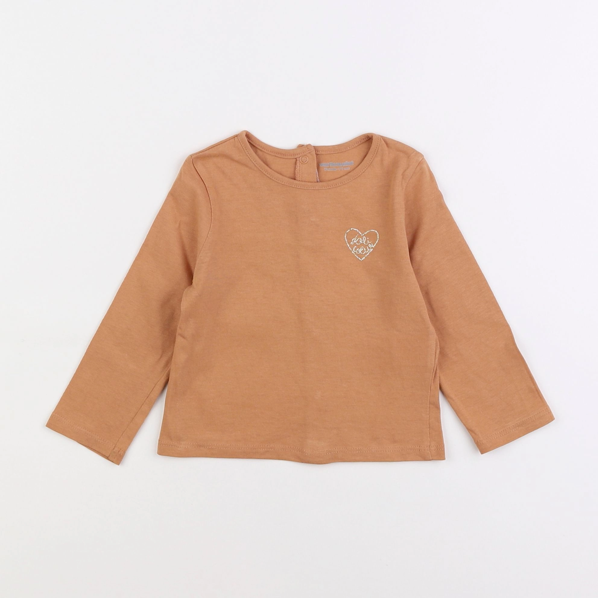 Vertbaudet - tee-shirt marron - 9 mois