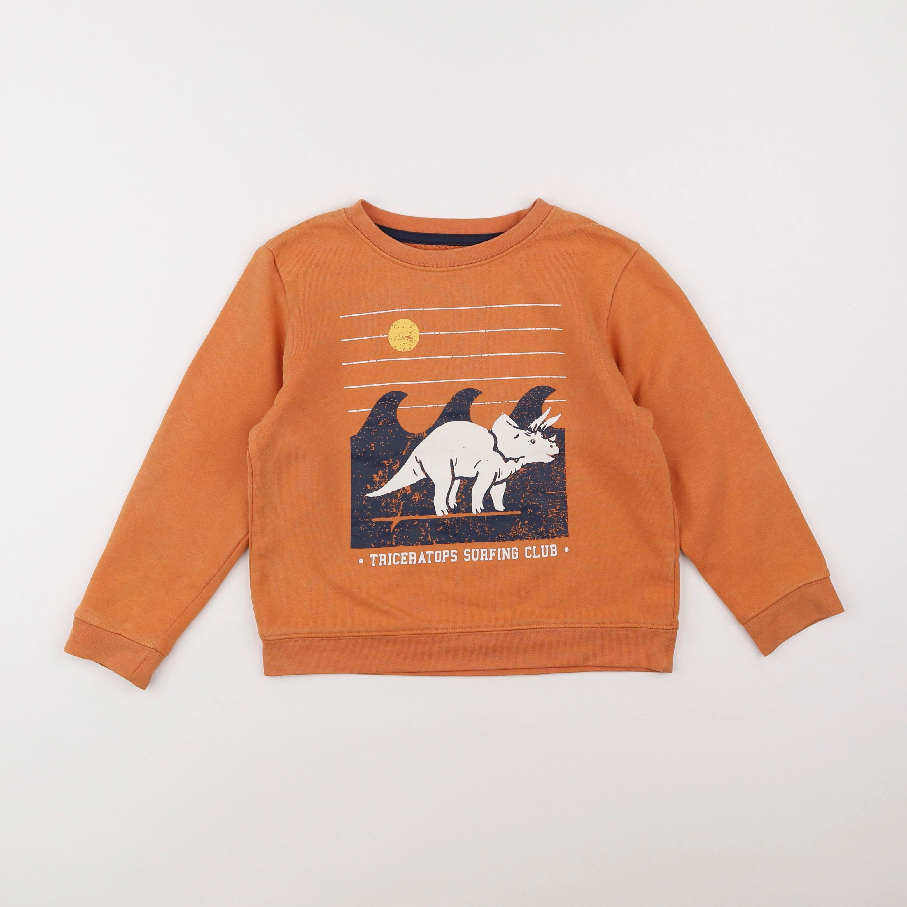 Vertbaudet - sweat orange - 6 ans