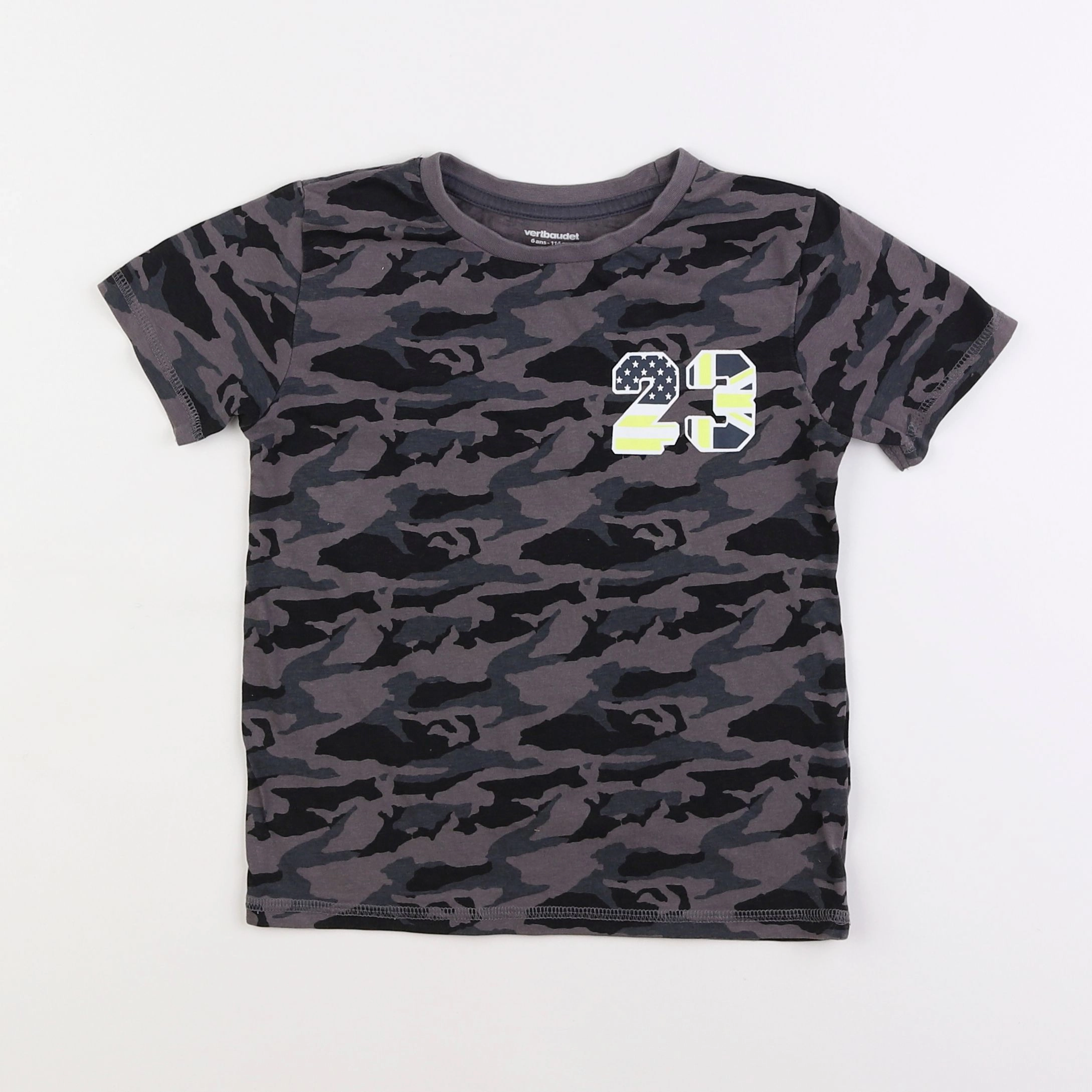 Vertbaudet - tee-shirt gris - 6 ans