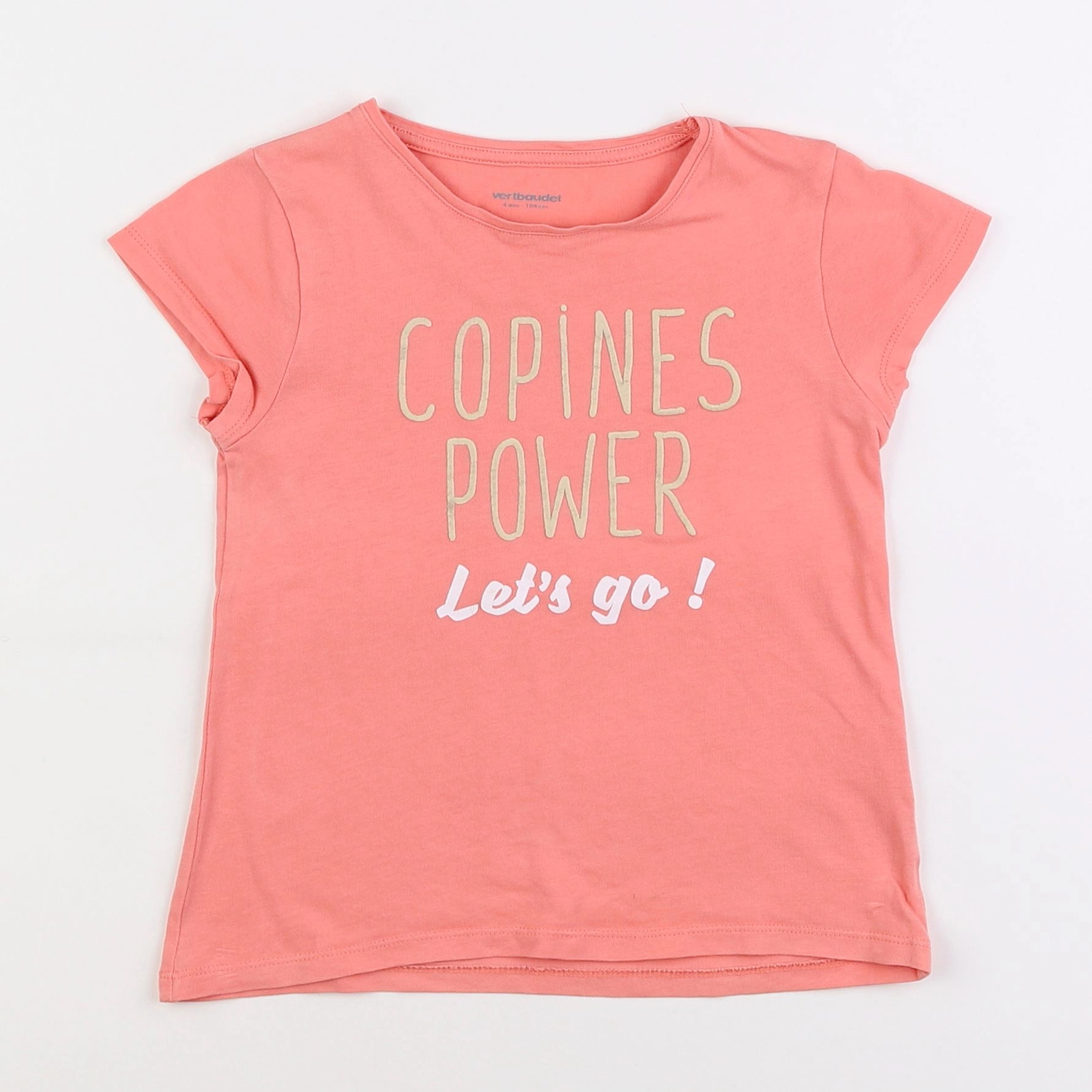 Vertbaudet - tee-shirt rose - 4 ans